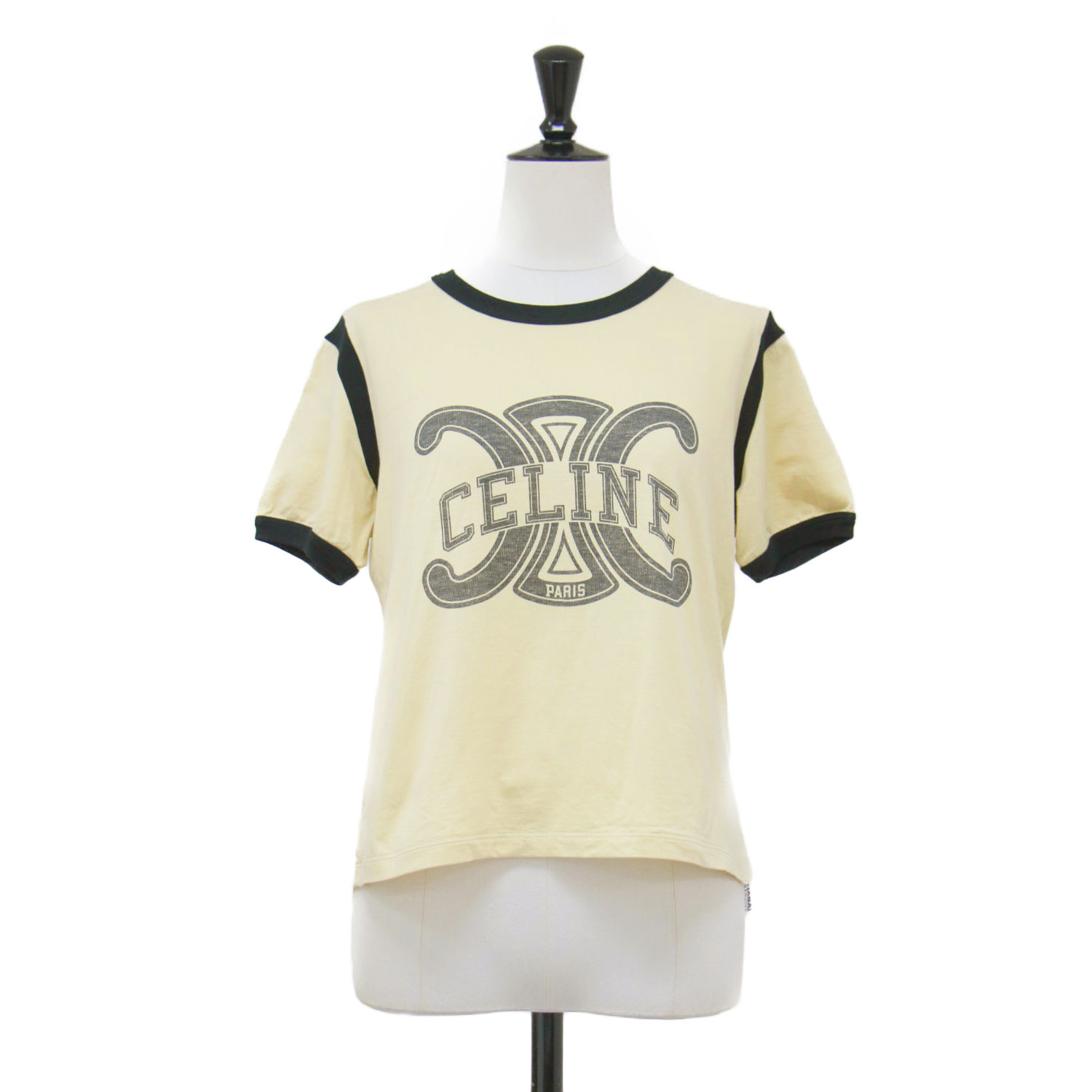 Rakuten - CELINE セリーヌ Tシャツ ベージュ系 サイズ:S | 近年モデル トリオンフロゴ リンガー Tシャツ | トップス カットソー 半袖 | イタリア製【レディース】【中古】【美品】【K4839】