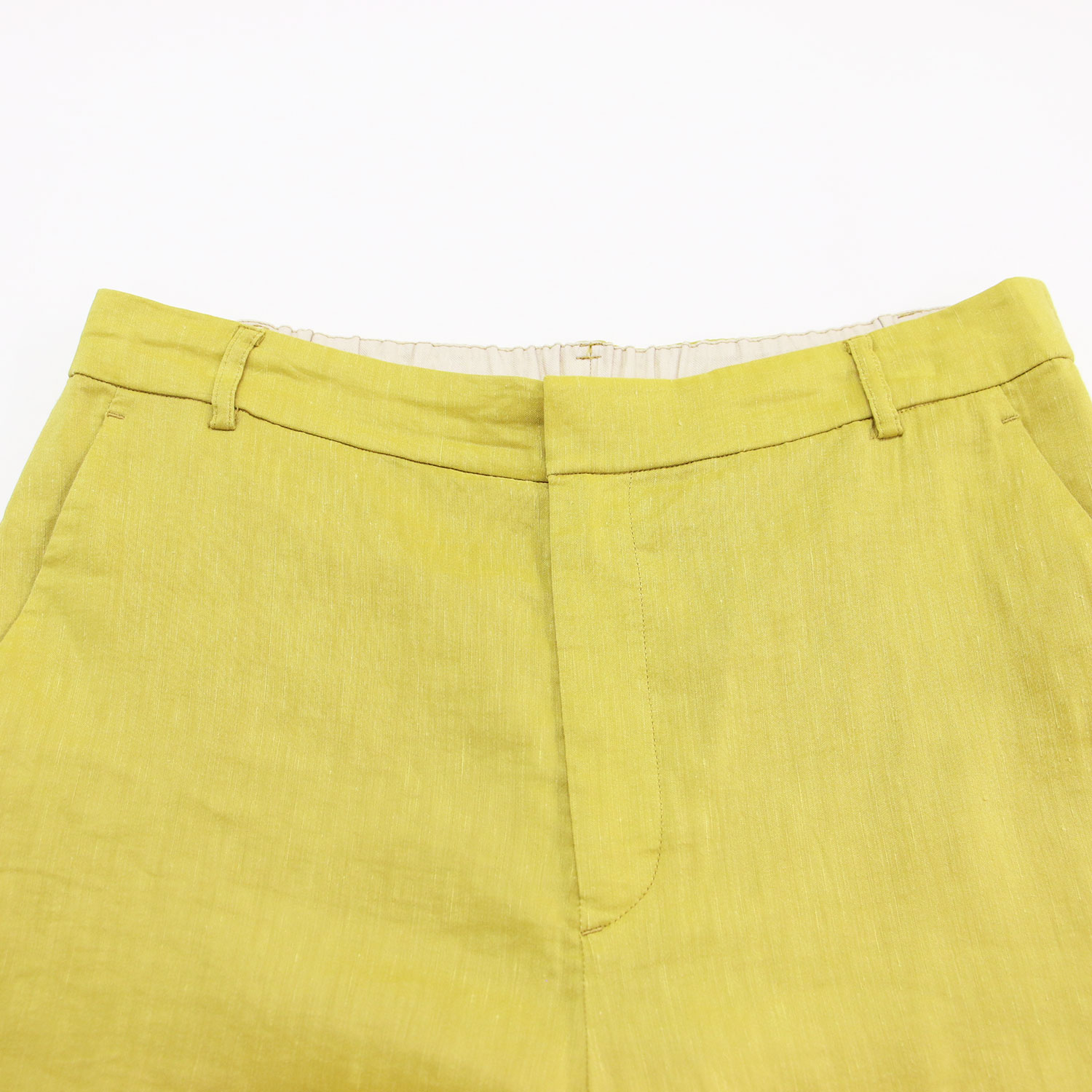 23区 ニジュウサンク パンツ イエロー サイズ:44(XL) | 23春夏 リネン レーヨン ストレッチ ワイド パンツ / バックウエストゴム ベルトループ ウォッシャブル | ボトムス ズボン【レディース】【中古】【K4942】 beegle-10294532 ブランド古着のBEEGLE by Boo-Bee サンプル画像3