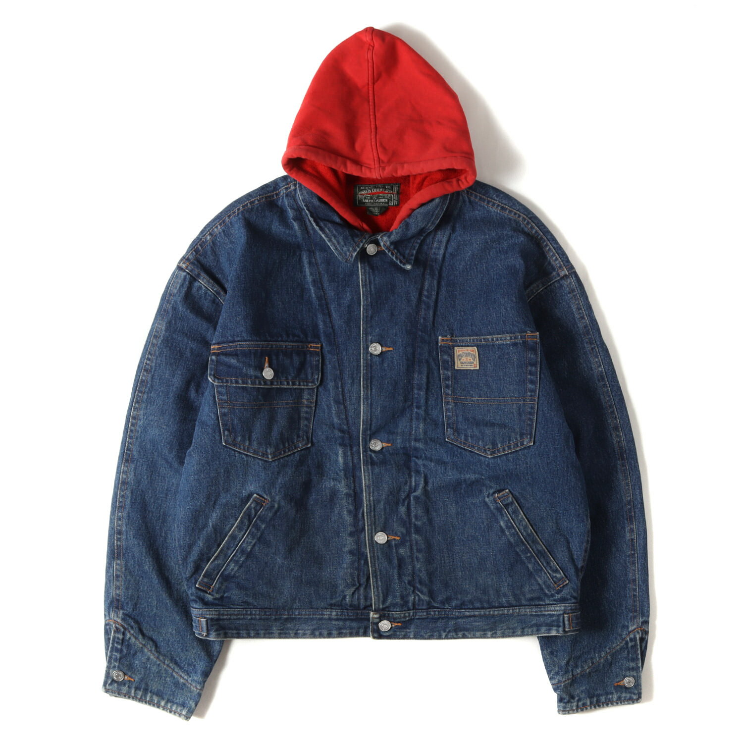 新品 POLO RALPH LAUREN カバーオール デニムジャケット S Polo Jeans/ポロジーンズ☆Ralph Lauren/ラルフローレン☆90s