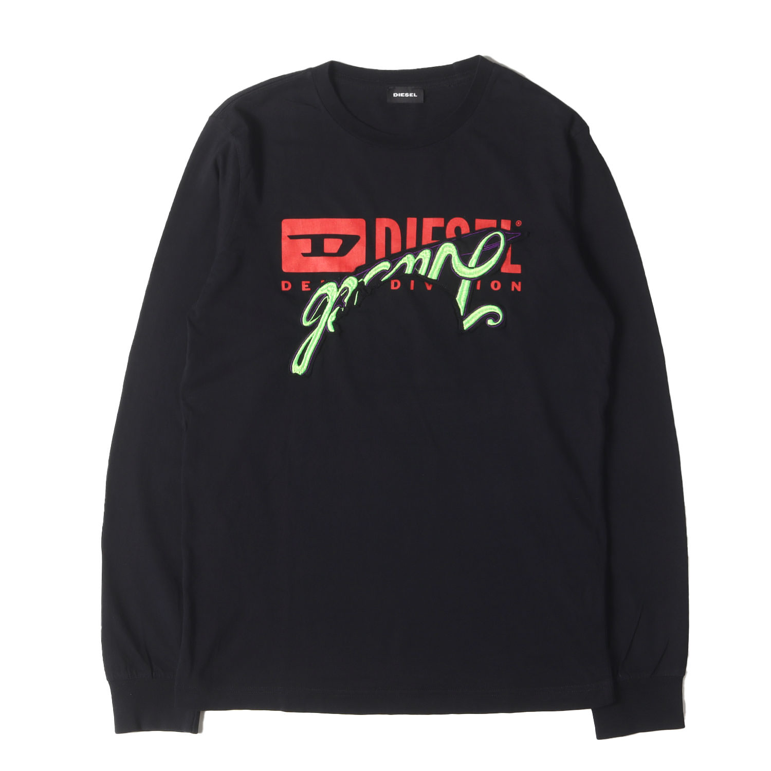 Rakuten - DIESEL ディーゼル Tシャツ ブラック 黒 サイズ:S | ワッペンデザイン ロングスリーブ Tシャツ | トップス カットソー 長袖【メンズ】【中古】【K4846】
