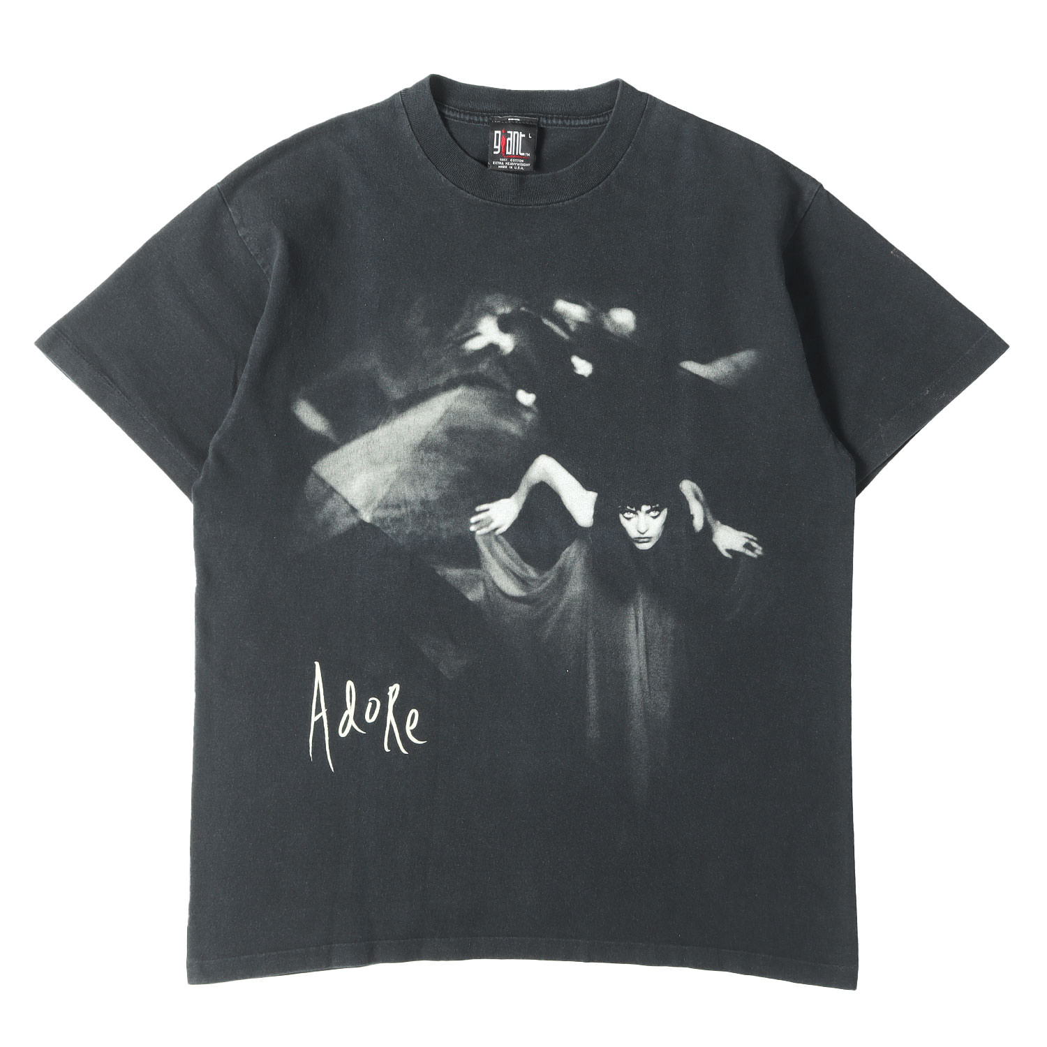 乐天商城 - Vintage Music Item ヴィンテージミュージックアイテム Tシャツ ブラック 黒 サイズ:L | [希少モデル] 90s The Smashing Pumpkins Adore アルバムアート Tシャツ USA製 giant | 半袖 ショート ハーフ スリーブ カットソー【メンズ】【中古】【K4852】