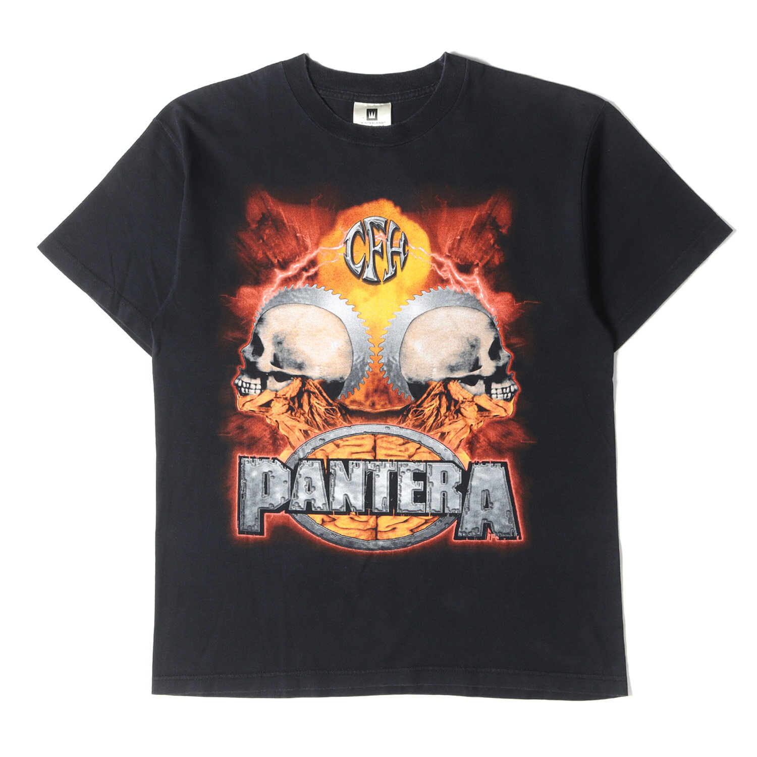Vintage Music Item ヴィンテージミュージックアイテム Tシャツ ブラック 黒 サイズ:L | 00s PANTERA スカル デザイン Tシャツ メキシコ製 WINTERLAND | 半袖 ショート ハーフ スリーブ カットソー【メンズ】【中古】【K4840】