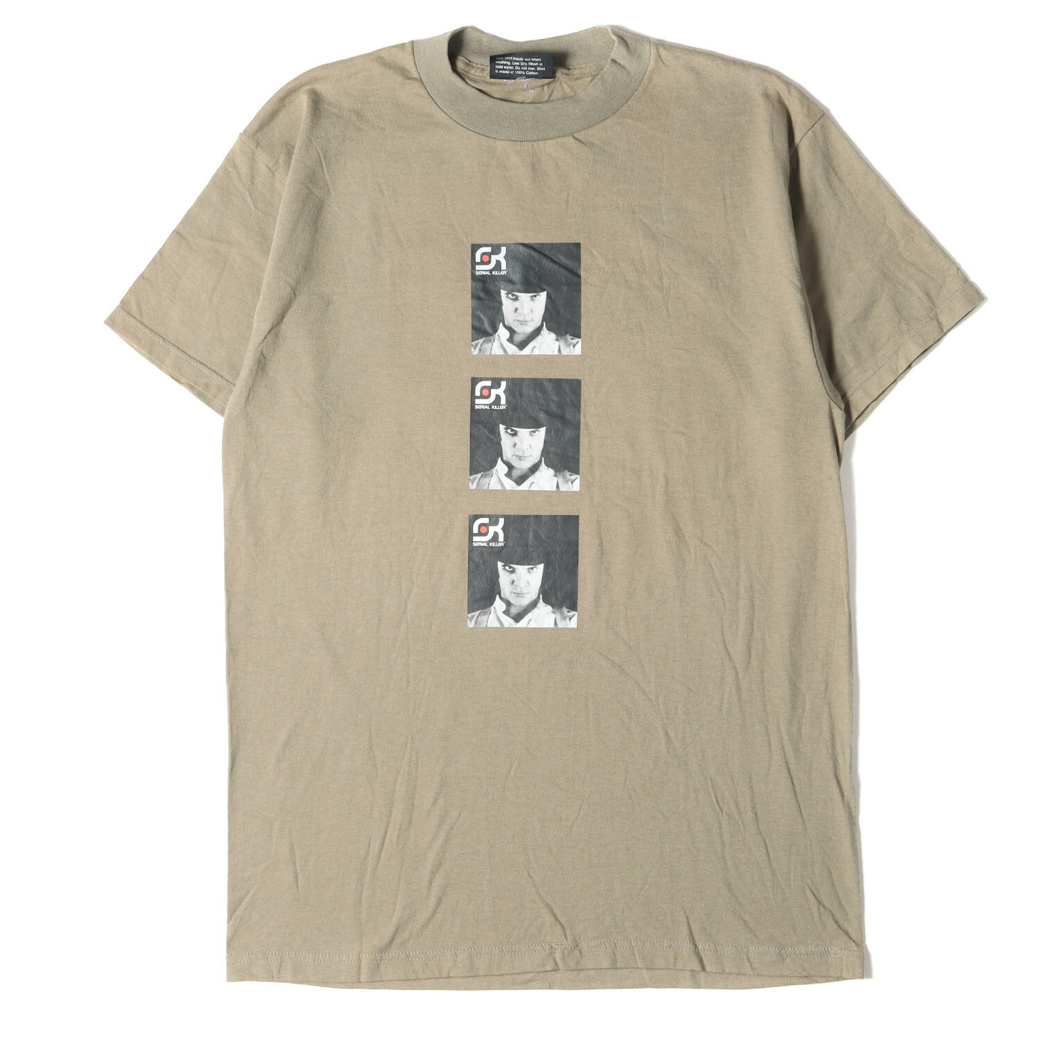 乐天商城 - 90s - 00s ヴィンテージ古着 Vintage / Used Tシャツ オリーブ サイズ:M | 90s 時計じかけのオレンジ アレックス Tシャツ USA製 SERIAL KILLER | 半袖 ショート ハーフ スリーブ カットソー【メンズ】【中古】【K4852】