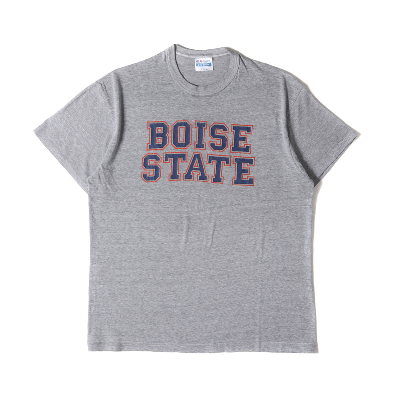 U.S.VINTAGE U.S. ヴィンテージ Tシャツ ヘザーグレー サイズ:XL | 80s ボイシ大学 カレッジプリント Tシャツ USA製 Hanes | 半袖 ショート ハーフ スリーブ カットソー
