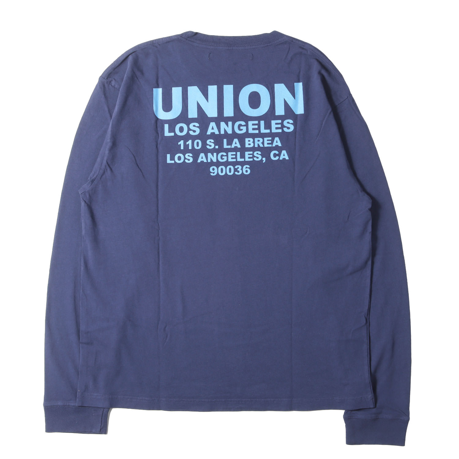 UNION ユニオン Tシャツ ネイビー 紺 サイズ:XXL 23SS ショップロゴ ロングスリーブ Tシャツ(SHOP L/S REACTIVE DYE TEE) トップス カットソー 長袖【メンズ】【K4800】