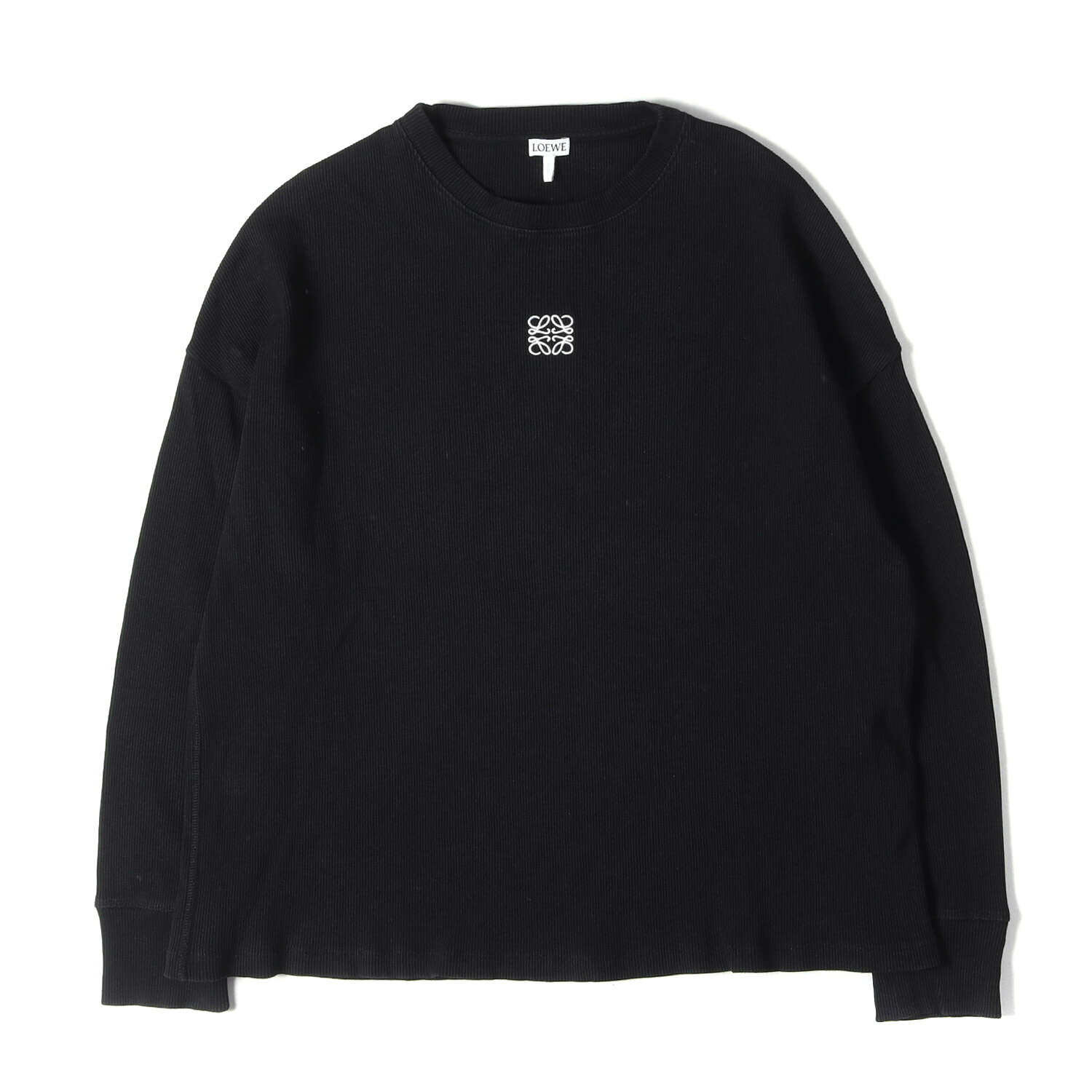 ロエベ　ロンT ブラック　M★新品未使用 オーバーサイズフィット ロングスリーブ Tシャツ（コットン） ブラック