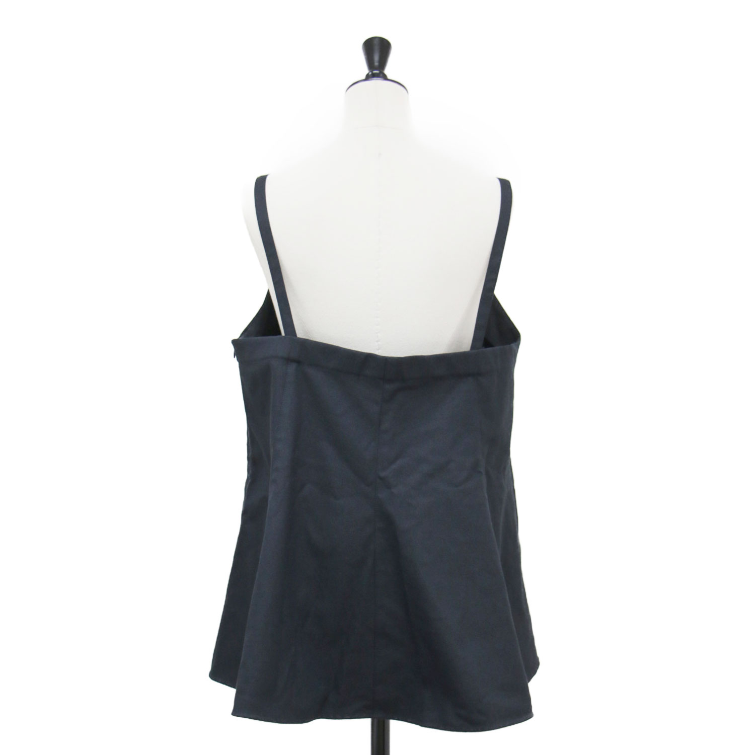 23区 ニジュウサンク ブラウス ブラック 黒 サイズ:44(XL) | スラブツイードストレッチ キャミソール ブラウス / ビスチェ 2WAY ペプラムライン Aライン フレア | トップス キャミソール【レディース】【中古】【K4806】 beegle-10294995 ブランド古着のBEEGLE by Boo-Bee サンプル画像2