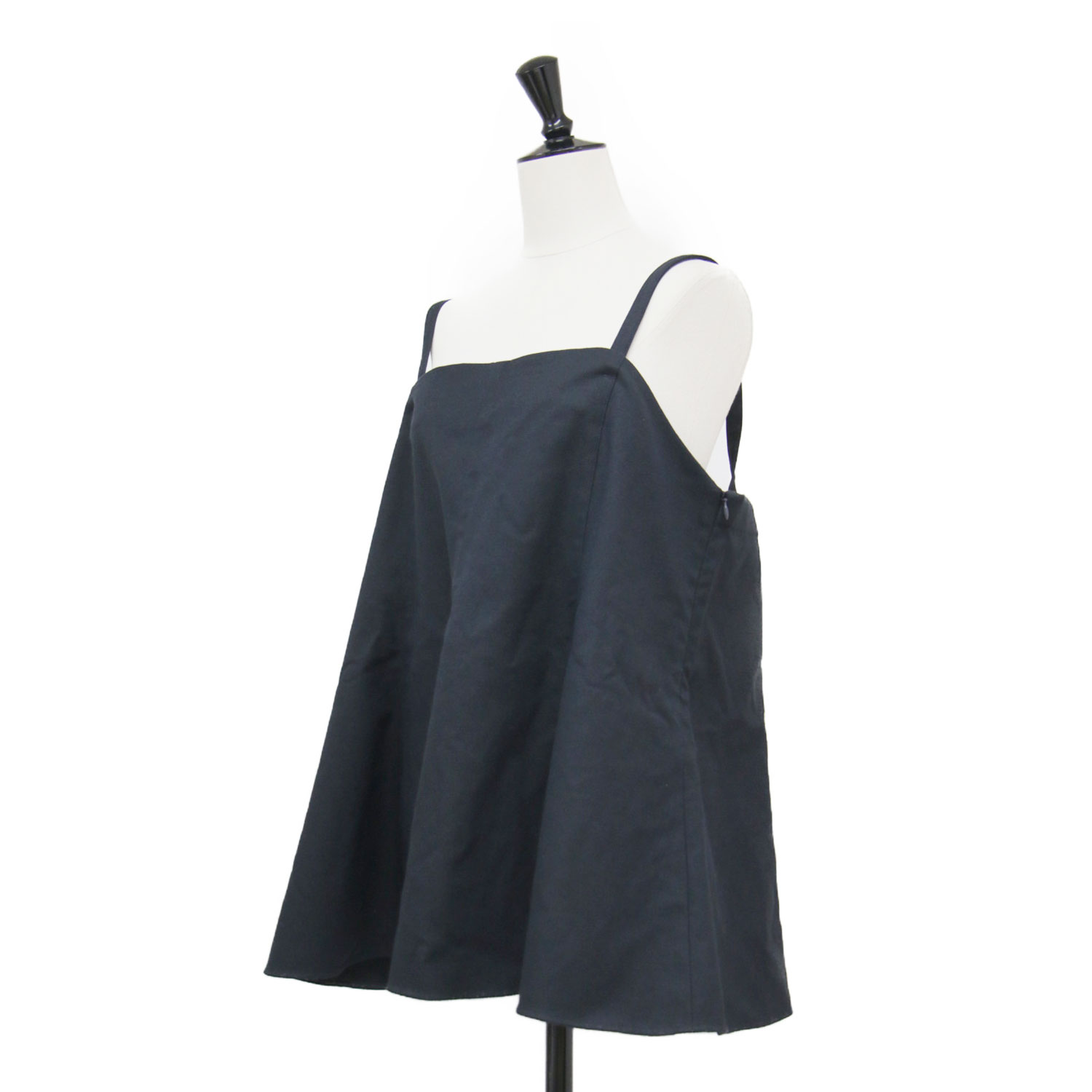 23区 ニジュウサンク ブラウス ブラック 黒 サイズ:44(XL) | スラブツイードストレッチ キャミソール ブラウス / ビスチェ 2WAY ペプラムライン Aライン フレア | トップス キャミソール【レディース】【中古】【K4806】 beegle-10294995 ブランド古着のBEEGLE by Boo-Bee サンプル画像3