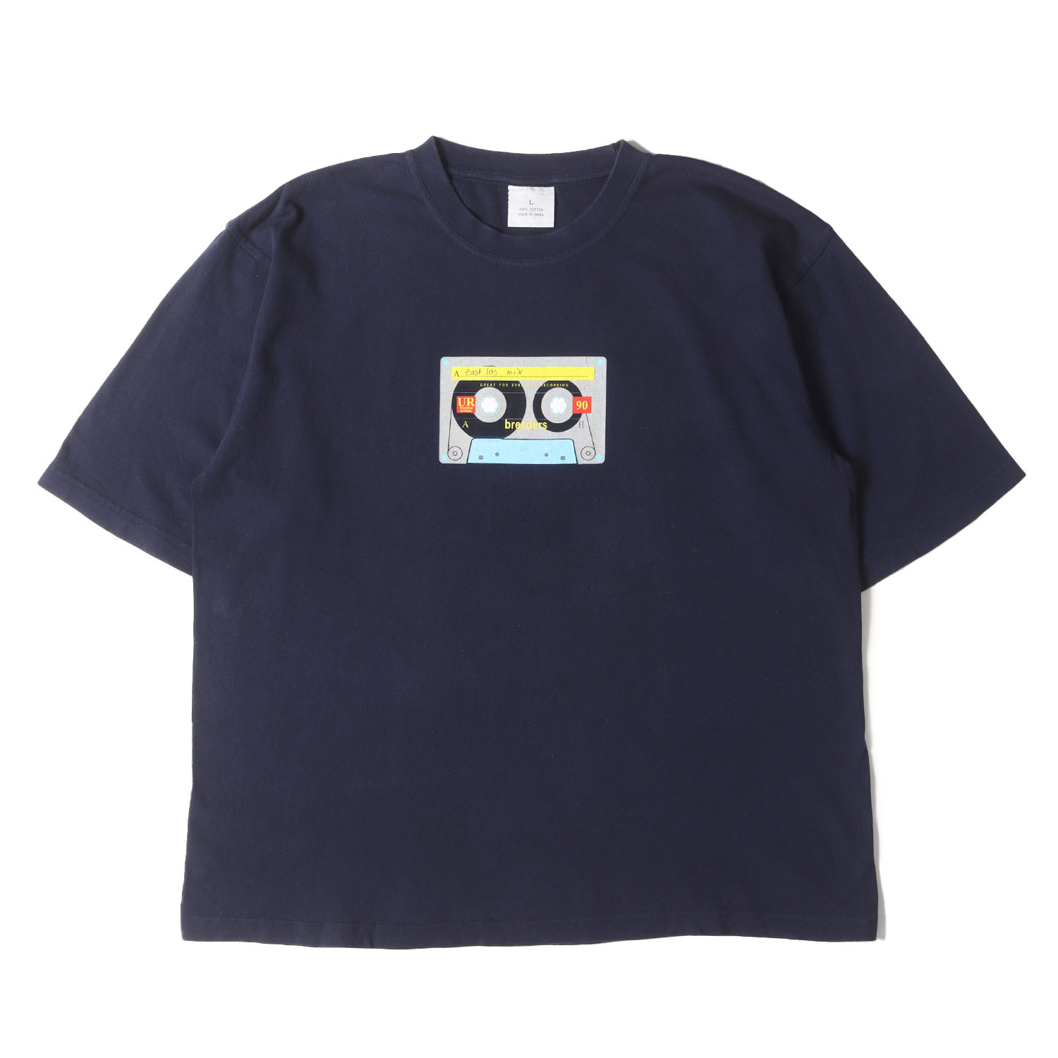 Vintage Music Item ヴィンテージミュージック | 90〜00s The Breeders East Los Mix Cassette Tour Tシャツ | ネイビー 紺 サイズ:L | バンドT ロックT | トップス カットソー 半袖【メンズ】【中古】【K4807】