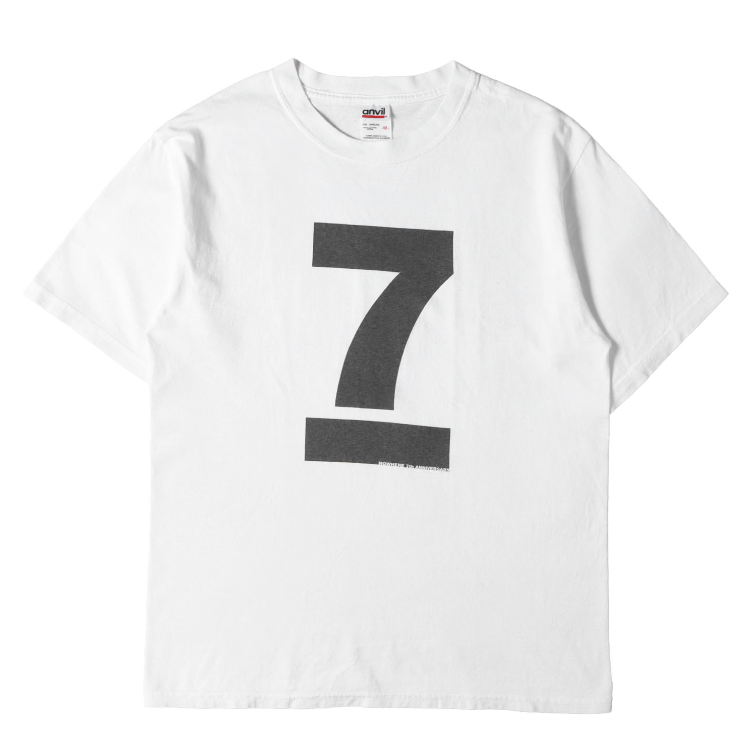 A BATHING APE ア ベイシング エイプ Tシャツ ホワイト 白 サイズ:M | 00s NOWHERE 7周年記念 Tシャツ(anvilボディ) | トップス カットソー 半袖 | 00年代 アーカイブ【メンズ】【中古】【K4802】