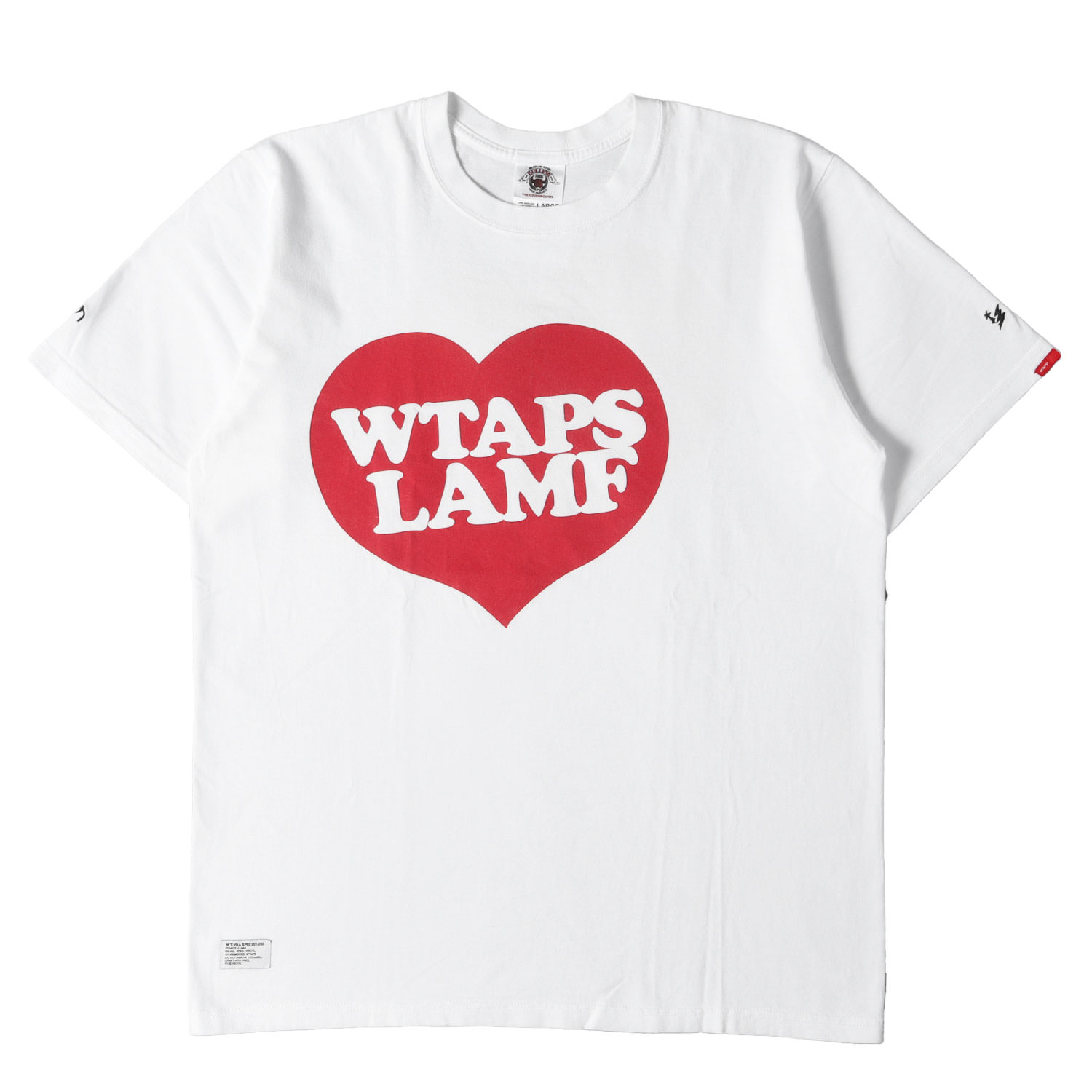 乐天商城 - WTAPS ダブルタップス Tシャツ ホワイト 白 サイズ:L | 00s ハートグラフィック Tシャツ | トップス カットソー 半袖 | 00年代 アーカイブ【メンズ】【中古】【K4856】