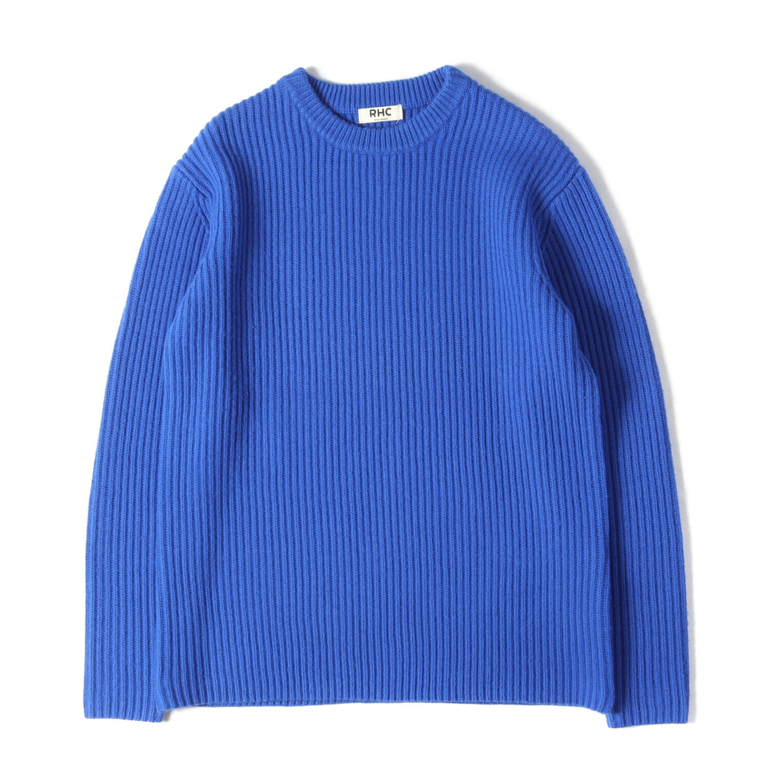 Crew Neck - Ron Herman ロンハーマン ニット ブルー サイズ:S | リブ ニット セーター | トップス プルオーバー【メンズ】【中古】【K4808】