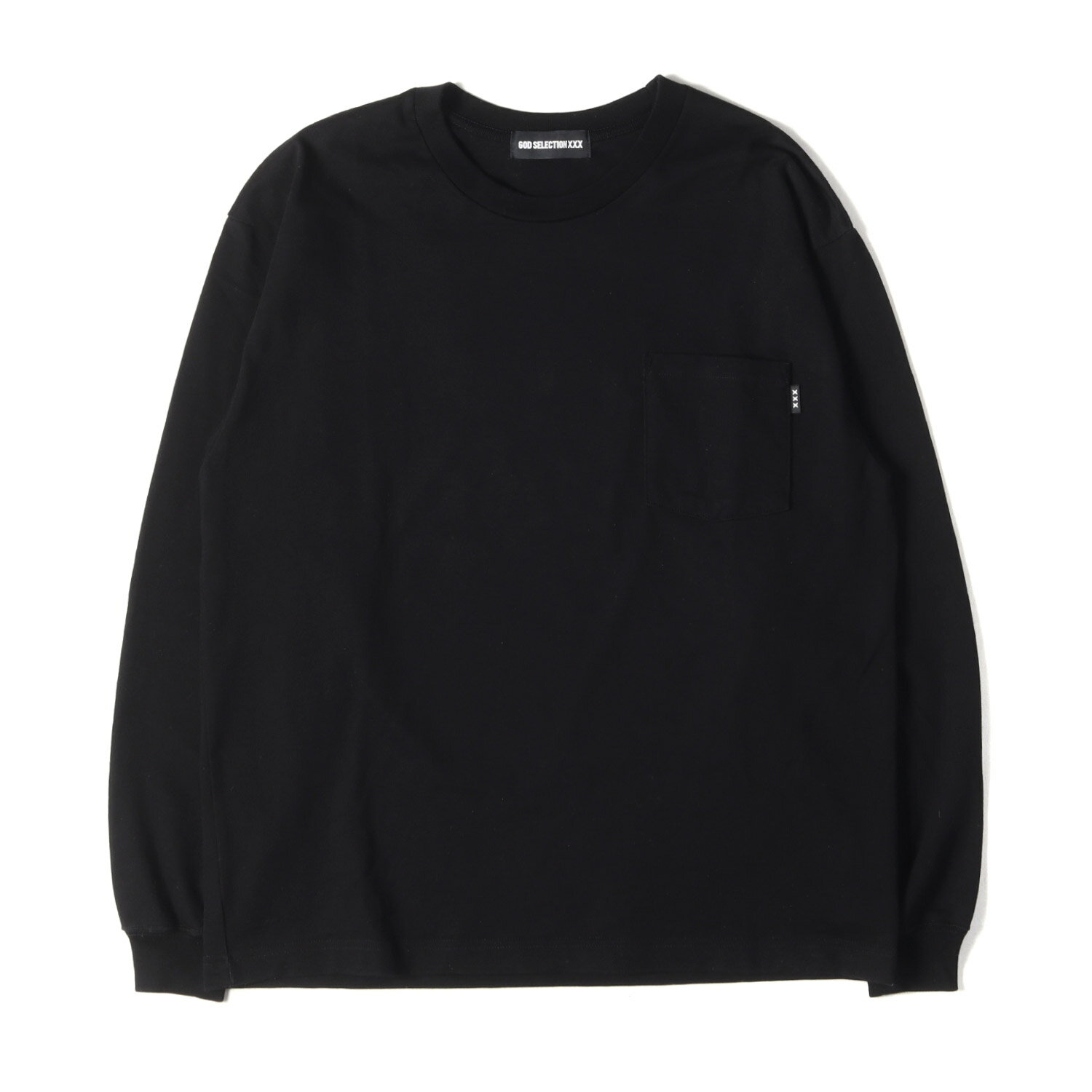 GOD SELECTION XXX ゴッド・セレクション Tシャツ ブラック サイズ:S | プレーン ロングスリーブ ポケット ヘビー Tシャツ | トップス カットソー 長袖【メンズ】【中古】【美品】【K4840】