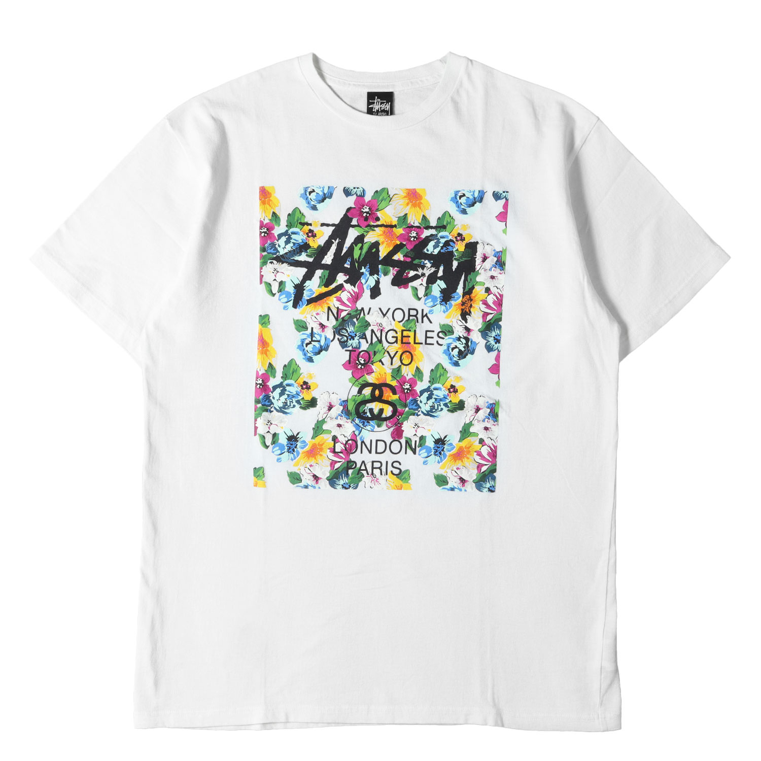 Tシャツ STUSSY 花柄の通販 バックプリント PIG. サーモンピンク 