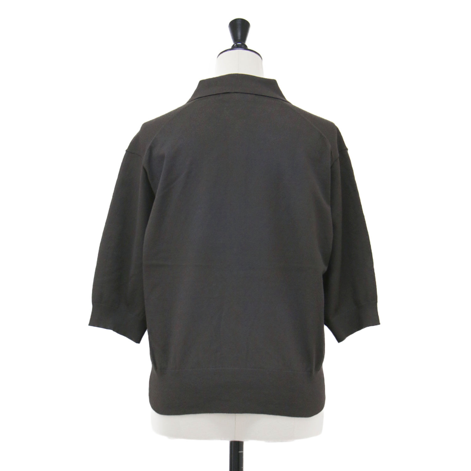 23区 ニジュウサンク カーディガン ブラウン サイズ:38(M) | 25秋冬 レーヨンストレッチ ポロニット カーディガン | 五分袖 ハイゲージ ストレッチ シェルボタン ウォッシャブル | トップス セーター【レディース】【中古】【K4816】 beegle-10295881 ブランド古着のBEEGLE by Boo-Bee サンプル画像2