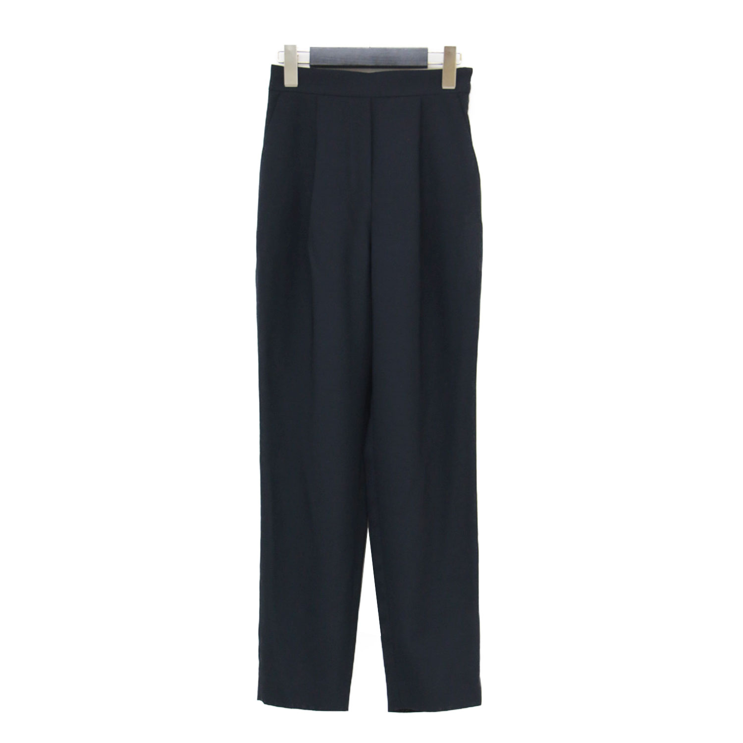 Rakuten - Ballsey ボールジー パンツ ネイビー 紺 サイズ:32(5号) | 23春夏 コンフォートストレッチツイル タック テーパードパンツ / スラックス ウエストゴム センタープレス | ボトムス ズボン【レディース】【中古】【K4839】
