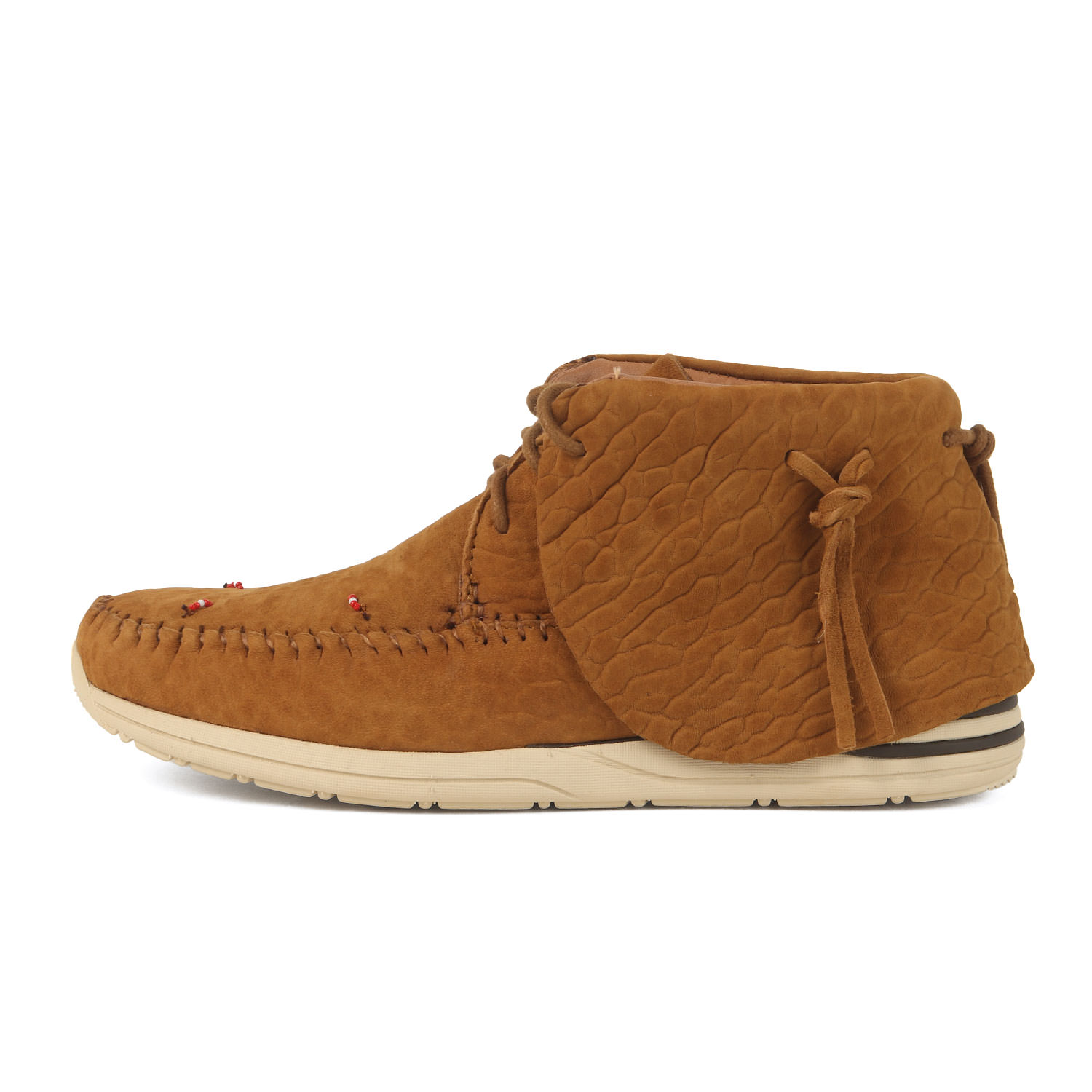 visvim ビズビム サイズ:M8.5(26.5cm) 26SS FBT LHAMO-FOLK ラムスキンレザー モカシンシューズ キャメル ブランド 靴【メンズ】【K4820】