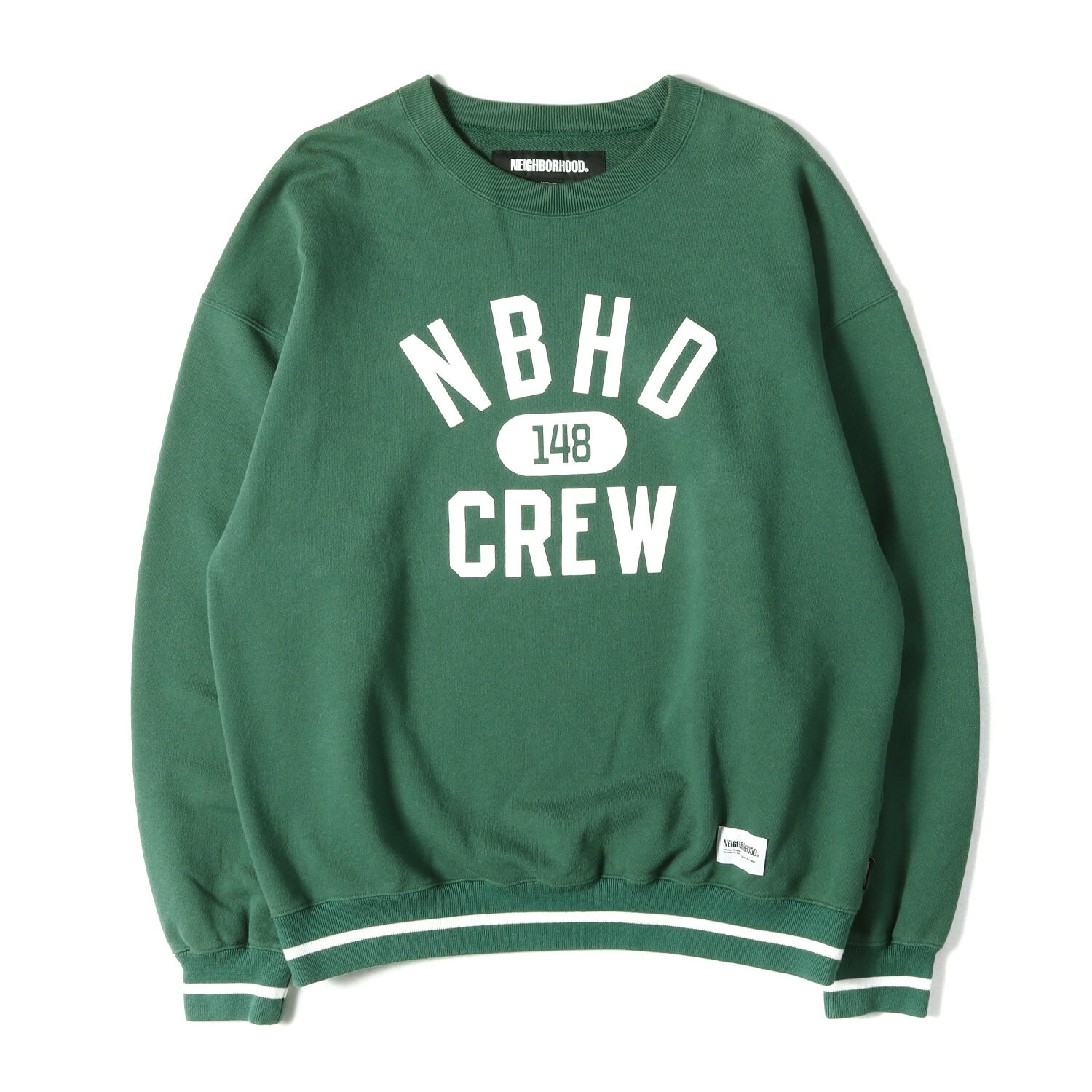 Collaboration - NEIGHBORHOOD ネイバーフッド スウェット グリーン サイズ:M | 23AW カレッジロゴ クルーネック スウェット(COLLEGE SWEATSHIRT LS) | トップス トレーナー【メンズ】【中古】【K4823】