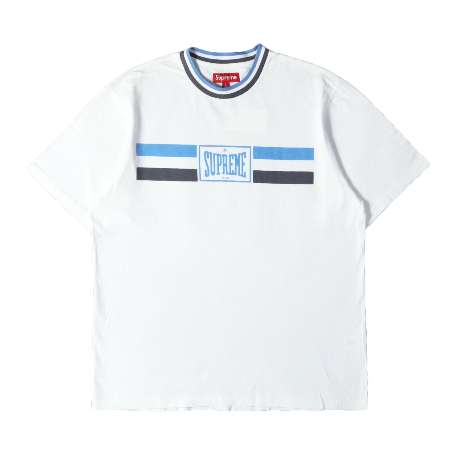 Rakuten - Supreme シュプリーム Tシャツ ホワイト 白 サイズ:L | 24SS エバーラストロゴ クルーネック Tシャツ(Warm Up Stripe S/S Top) | トップス カットソー 半袖【メンズ】【中古】【美品】【K4835】