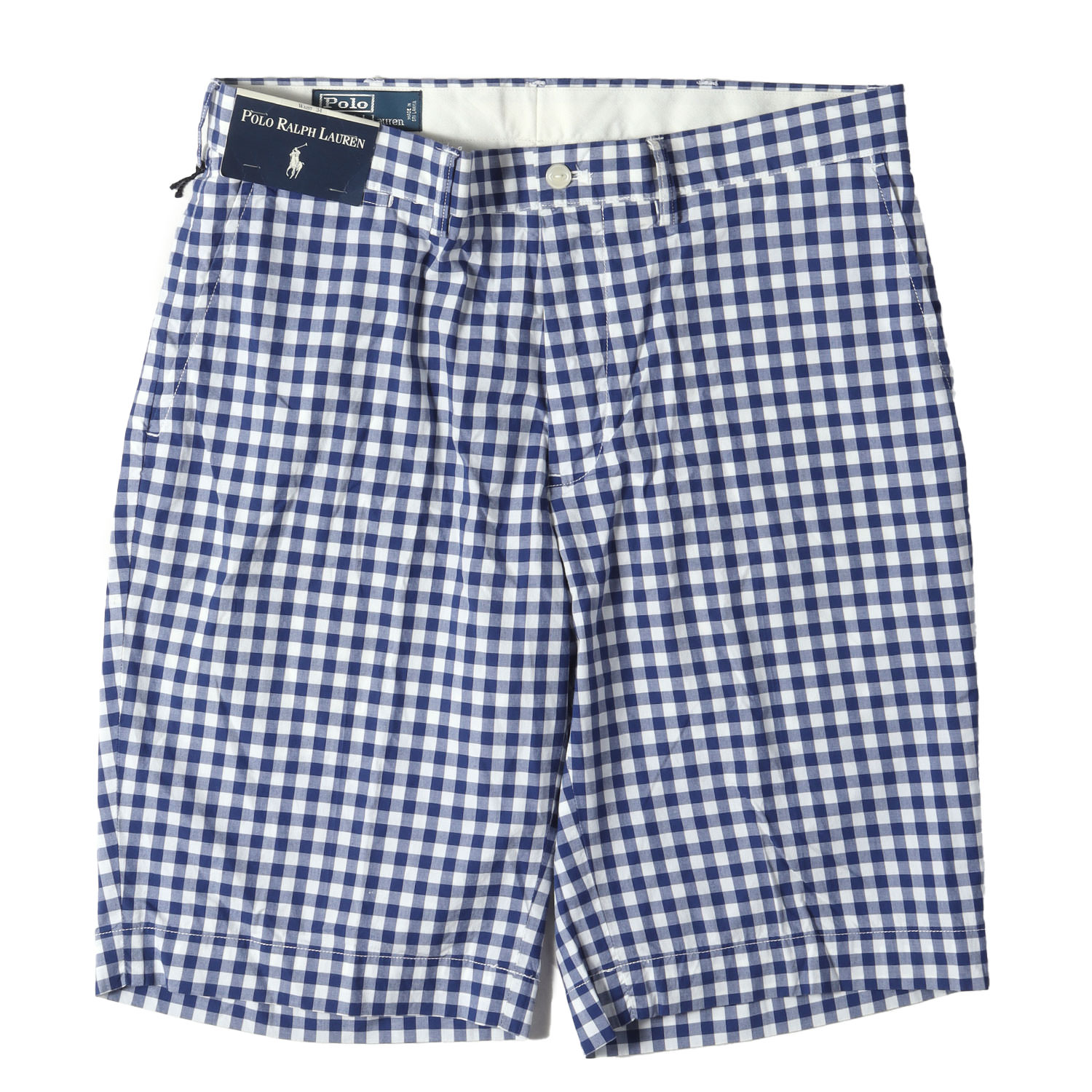 Rakuten - POLO Ralph Lauren ポロ ラルフローレン パンツ ブルー ホワイト サイズ:34 | ギンガムチェック コットン ショーツ (SUFFIELD SHORT) | ボトムス ショートパンツ【メンズ】【K4831】