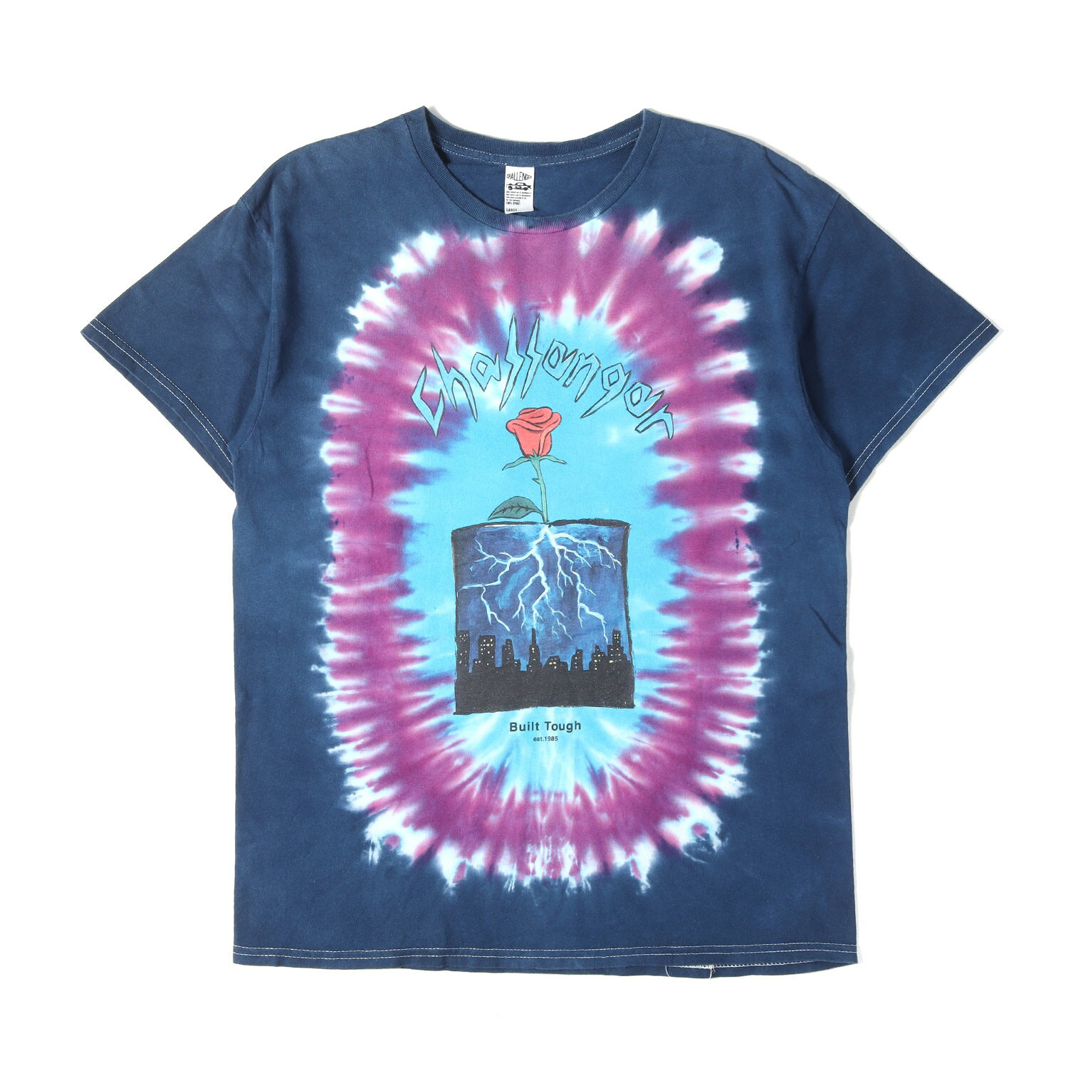 乐天商城 - CHALLENGER チャレンジャー Tシャツ ネイビー 紺 サイズ:L | 23SS タイダイ染め ローズ Tシャツ (TIE DYE THUNDER ROSE TEE) | トップス カットソー 半袖【メンズ】【中古】【K4857】