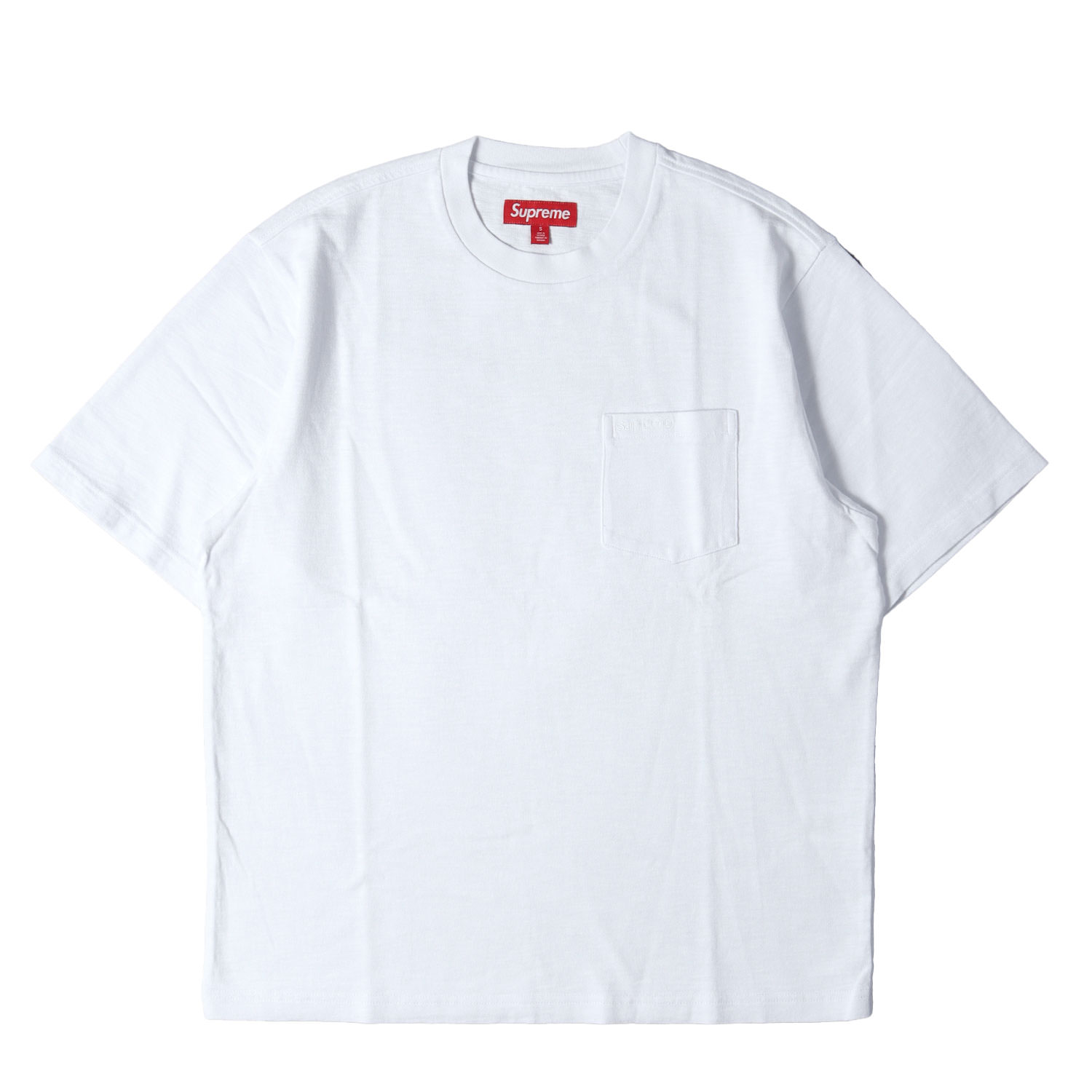 Rakuten - Supreme シュプリーム Tシャツ ホワイト 白 サイズ:S | 25SS クラシックロゴ ヘビー ポケットTシャツ S/S Pocket Tee | 半袖 ショート ハーフ スリーブ カットソー【メンズ】【K4840】