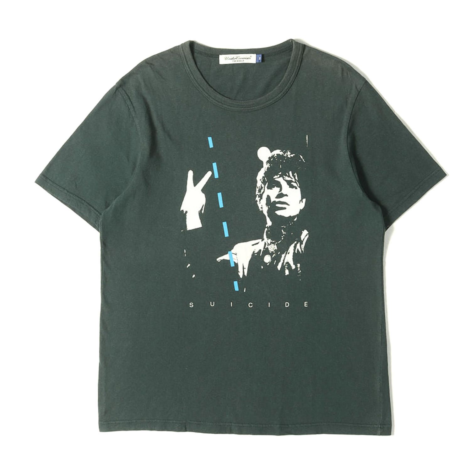 UNDERCOVER アンダーカバー Tシャツ チャコールブラック サイズ:2 | Suicide アラン・ベガ Tシャツ | トップス カットソー 半袖 | コラボ