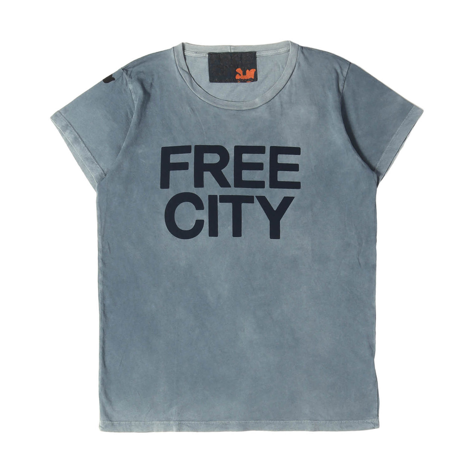 乐天商城 - FREE CITY フリーシティ Tシャツ ネイビー系 紺 サイズ:M | ガーメントダイ ロゴ Tシャツ | USA製 | トップス カットソー 半袖【メンズ】【中古】【K4846】