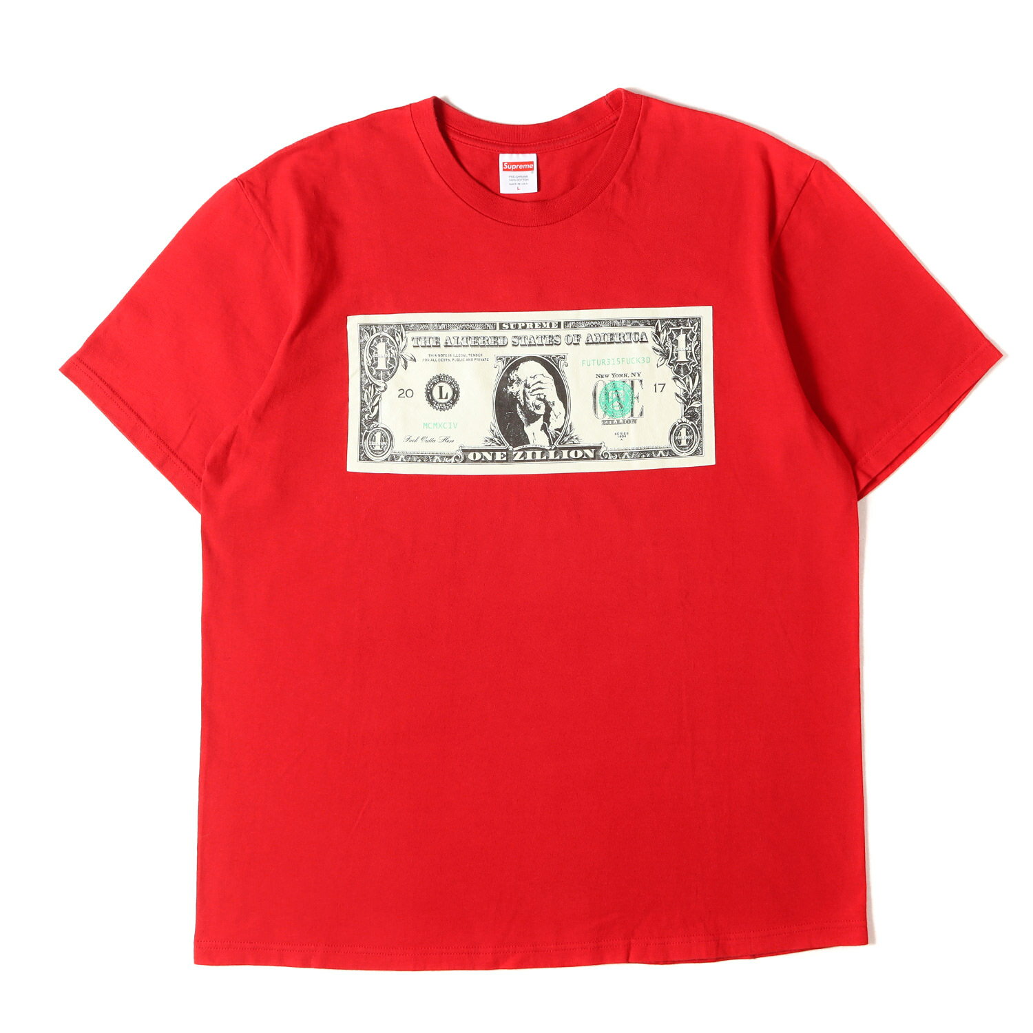 乐天商城 - Supreme シュプリーム Tシャツ レッド サイズ:L | ドル札 グラフィック クルーネック Tシャツ (Dollar Tee) | トップス カットソー 半袖【メンズ】【中古】【K4842】