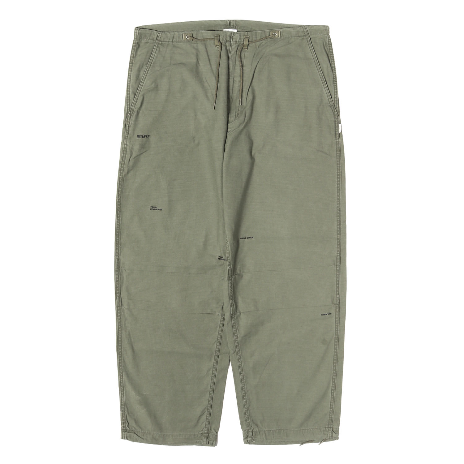 Rakuten - WTAPS ダブルタップス パンツ オリーブドラブ サイズ:XL | バックサテン ミリタリー ワイド テーパード パンツ(CAPE) | ボトムス ズボン【メンズ】【中古】【K4842】
