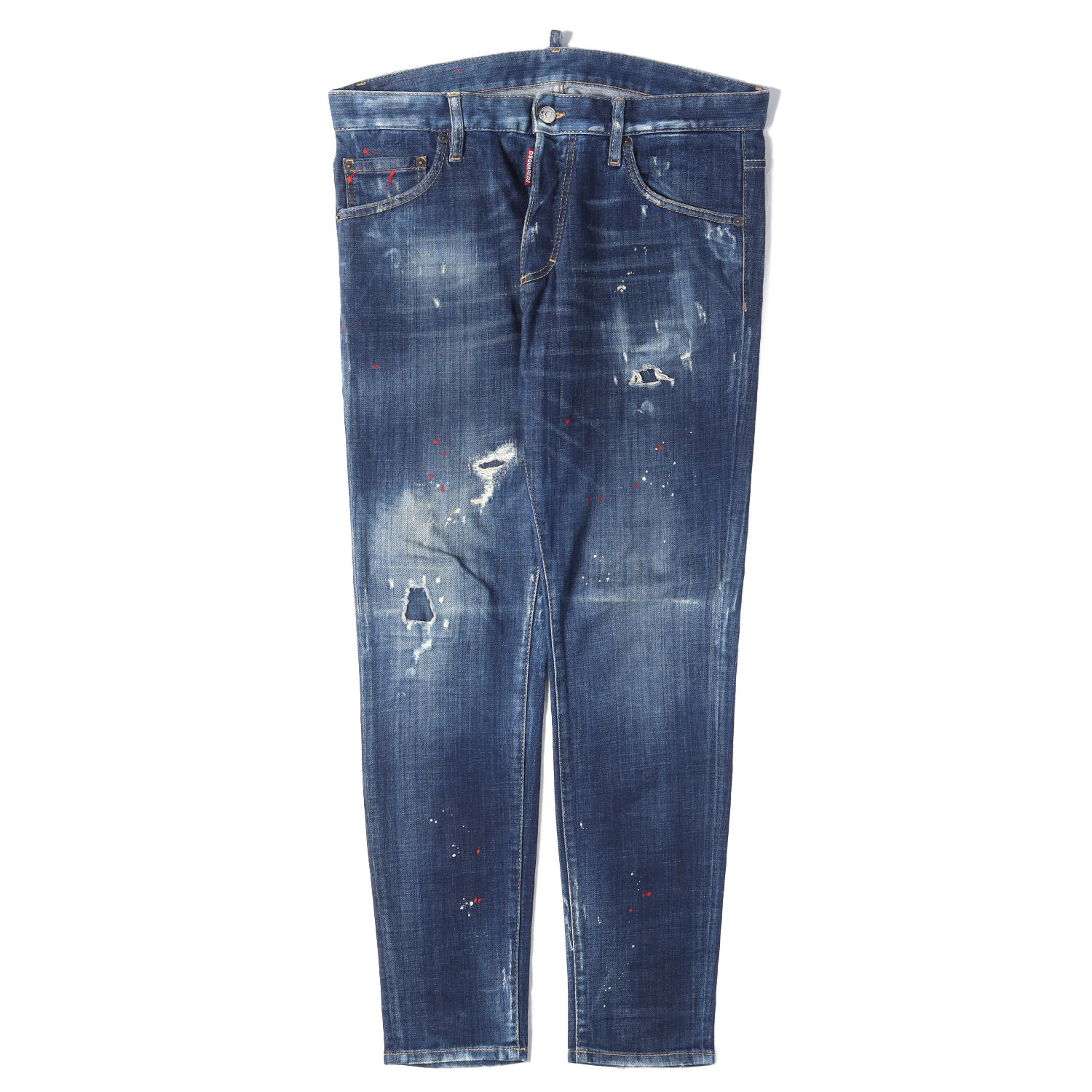Rakuten - DSQUARED2 ディースクエアード パンツ インディゴ サイズ:48 | ダメージリペア加工 ストレッチ スキニー デニムパンツ(Skinny Dan Jean) | ボトムス ジーンズ ジーパン【メンズ】【中古】【K4842】