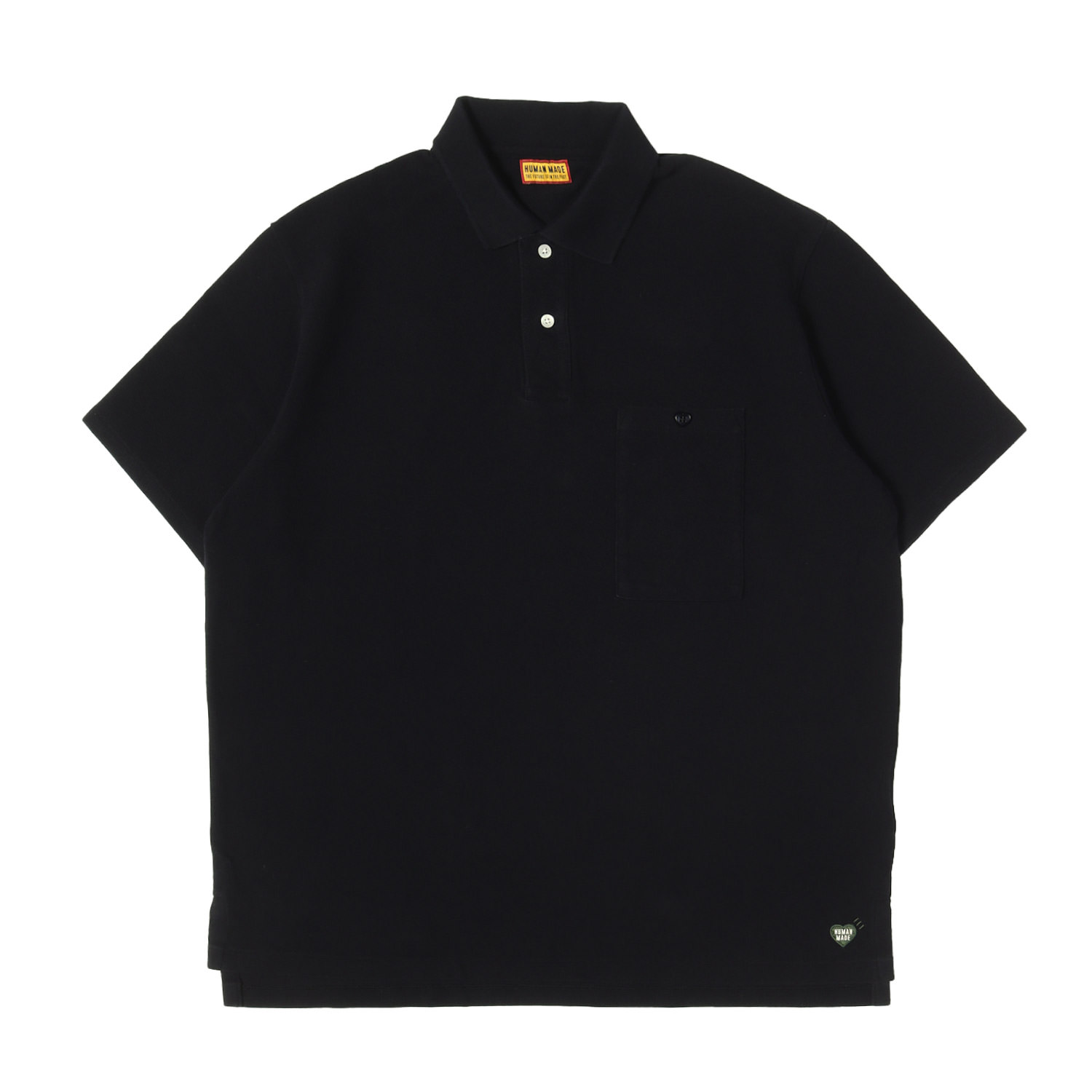 Rakuten - HUMAN MADE ヒューマンメイド ポロシャツ ブラック 黒 サイズ:L | 25SS ハートパッチ ビッグサイズ 鹿の子 ポロシャツ(BIG POLO SHIRT) | トップス 半袖【メンズ】【中古】【K4846】