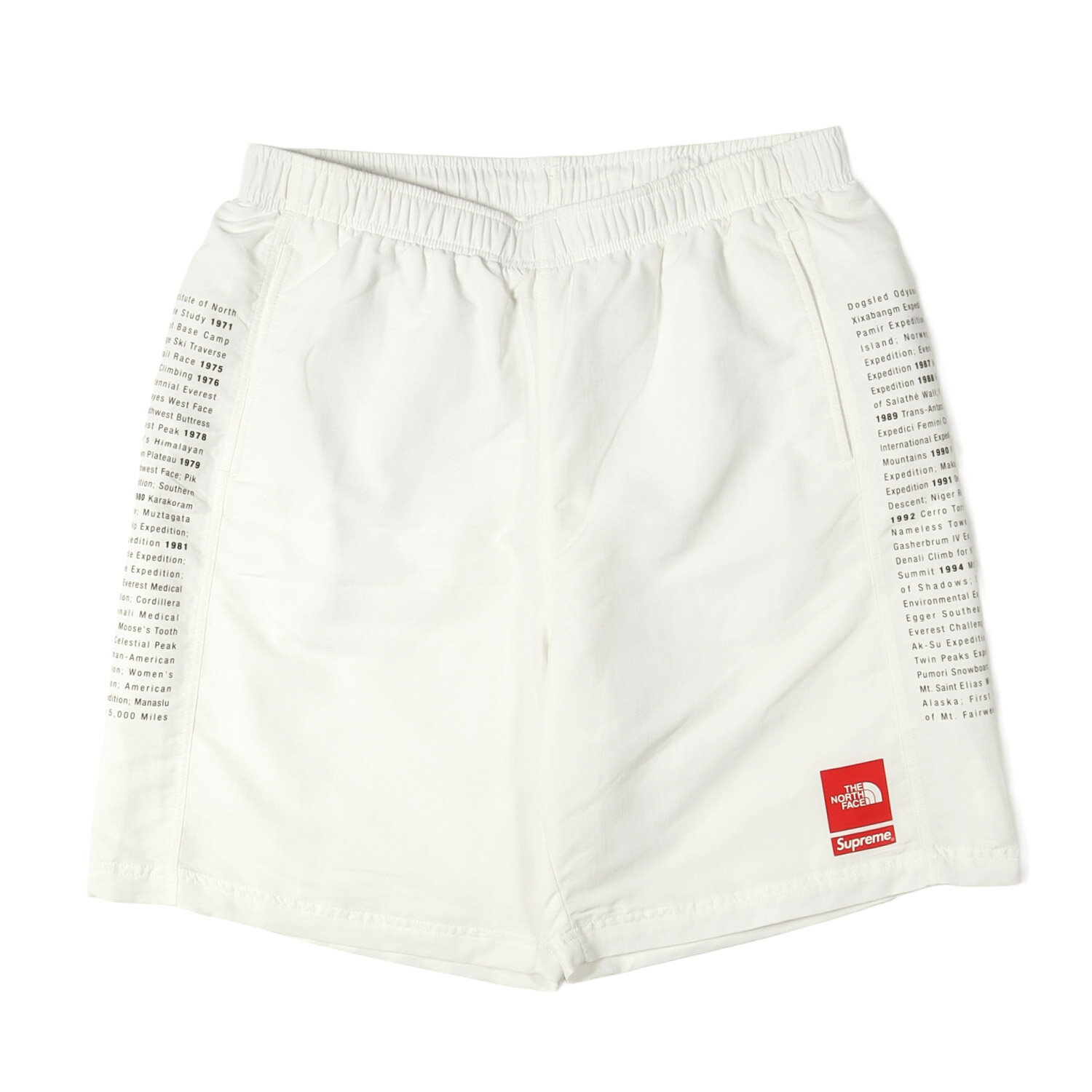 乐天商城 - Supreme シュプリーム パンツ ホワイト 白 サイズ:L | 24SS THE NORTH FACE サイドロゴ ナイロン ショーツ(Nylon Short) | ボトムス ショートパンツ | コラボ【メンズ】【中古】【美品】【K4852】