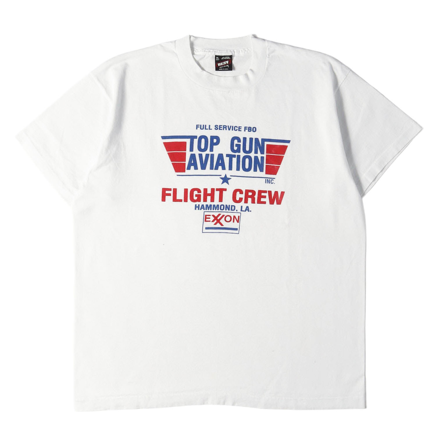 90s - 00s ヴィンテージ古着 | Goodデザイン | 90s TOP GUN AVIATION プリント Tシャツ | USA製 FRUIT OF THE LOOM | ホワイト 白 サイズ:XL | 90年代 | トップス カットソー 半袖