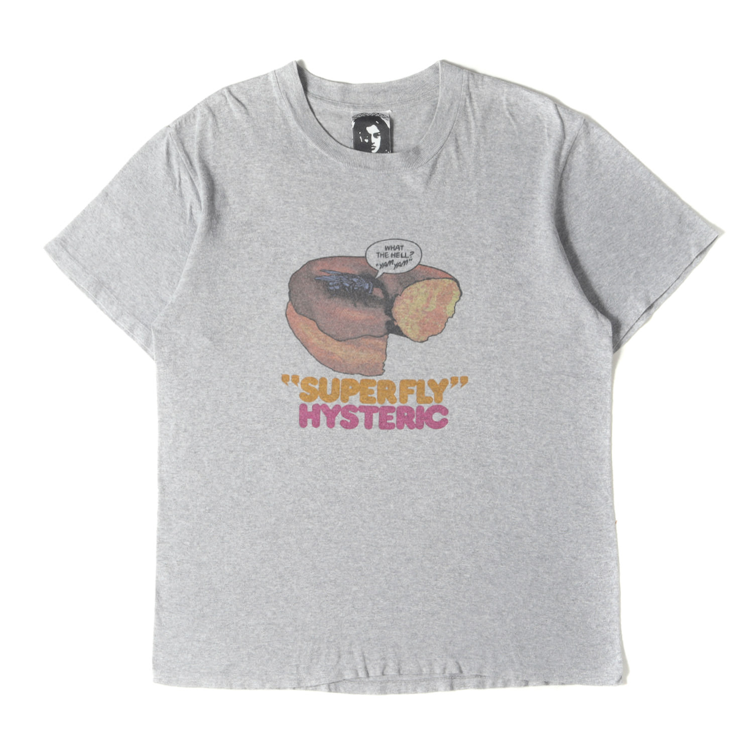 乐天商城 - HYSTERIC GLAMOUR ヒステリックグラマー Tシャツ ヘザーグレー サイズ:M | 00s superfly グラフィック ロゴ Tシャツ | トップス カットソー 半袖【メンズ】【中古】【K4853】