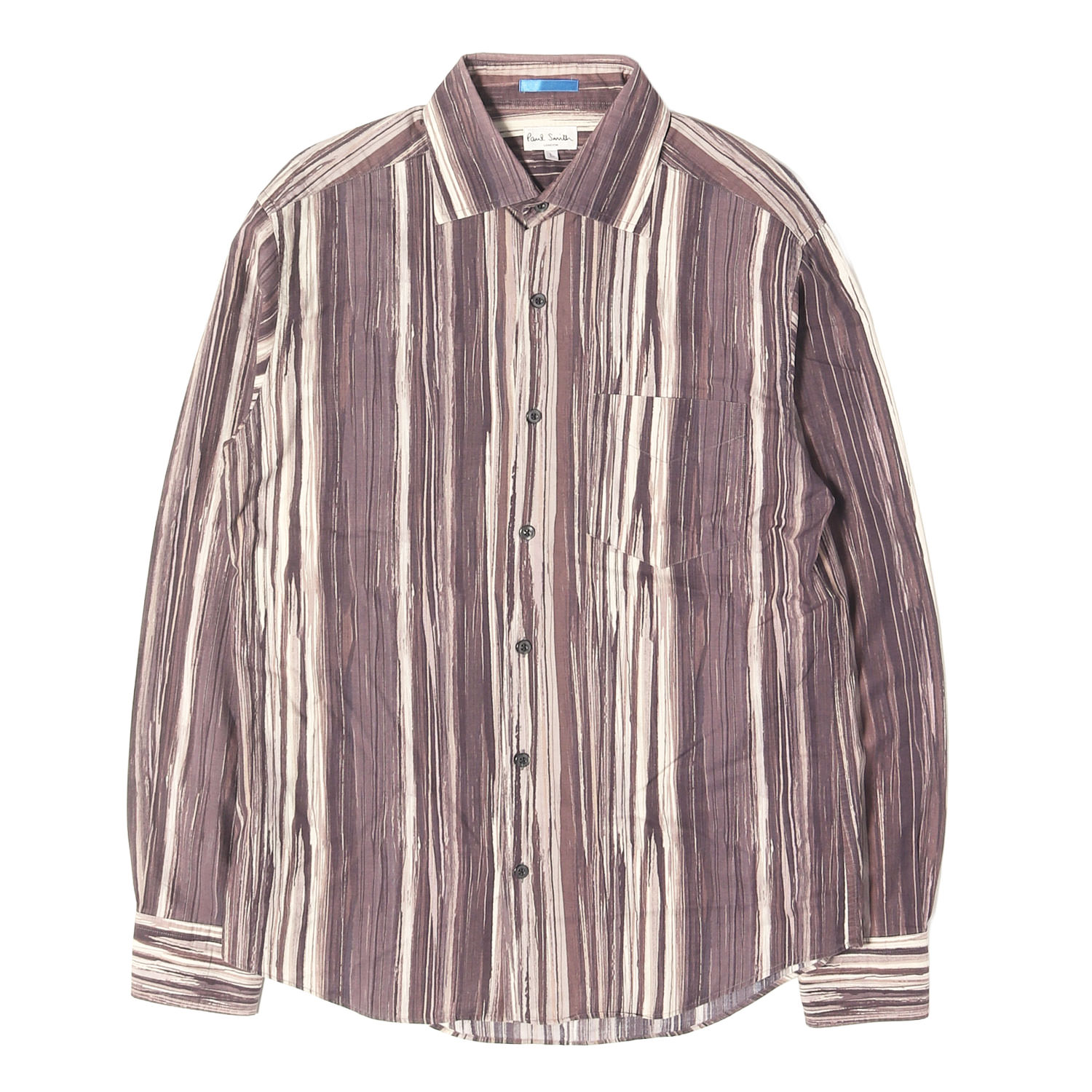 乐天商城 - Paul Smith ポールスミス シャツ ブラウン系 サイズ:L | マルチストライプ シャツ | MADE IN JAPAN | トップス カジュアルシャツ 長袖【メンズ】【中古】【K4856】