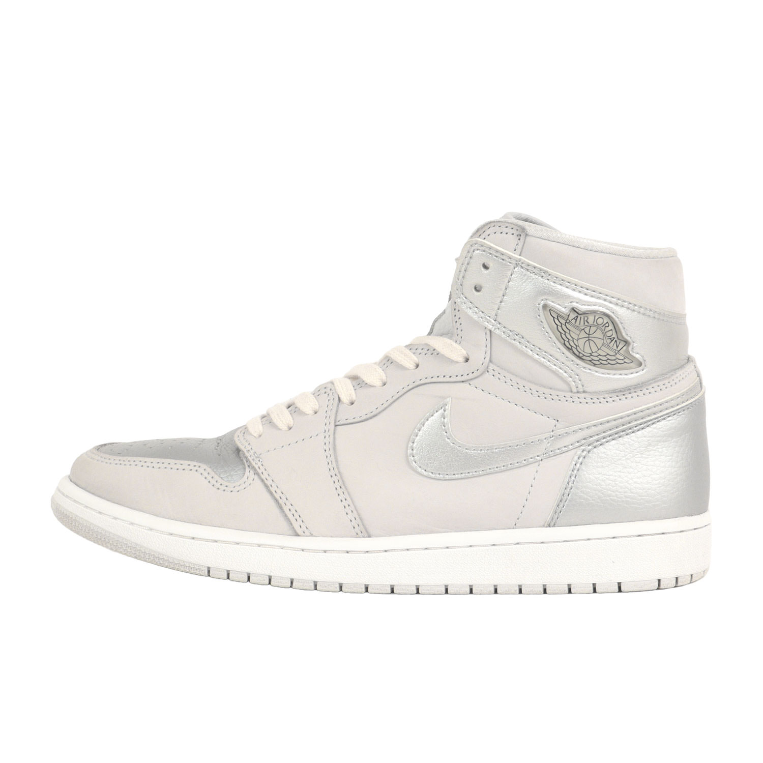 乐天商城 - NIKE ナイキ サイズ:US9.5(27.5cm) AIR JORDAN 1 RETRO HIGH OG CO.JP TOKYO (DC1788-029) エアジョーダン1 レトロ ハイ ナチュラルグレー メタリックシルバー ハイカット スニーカー バッシュ シューズ 靴【メンズ】【中古】【K4858】