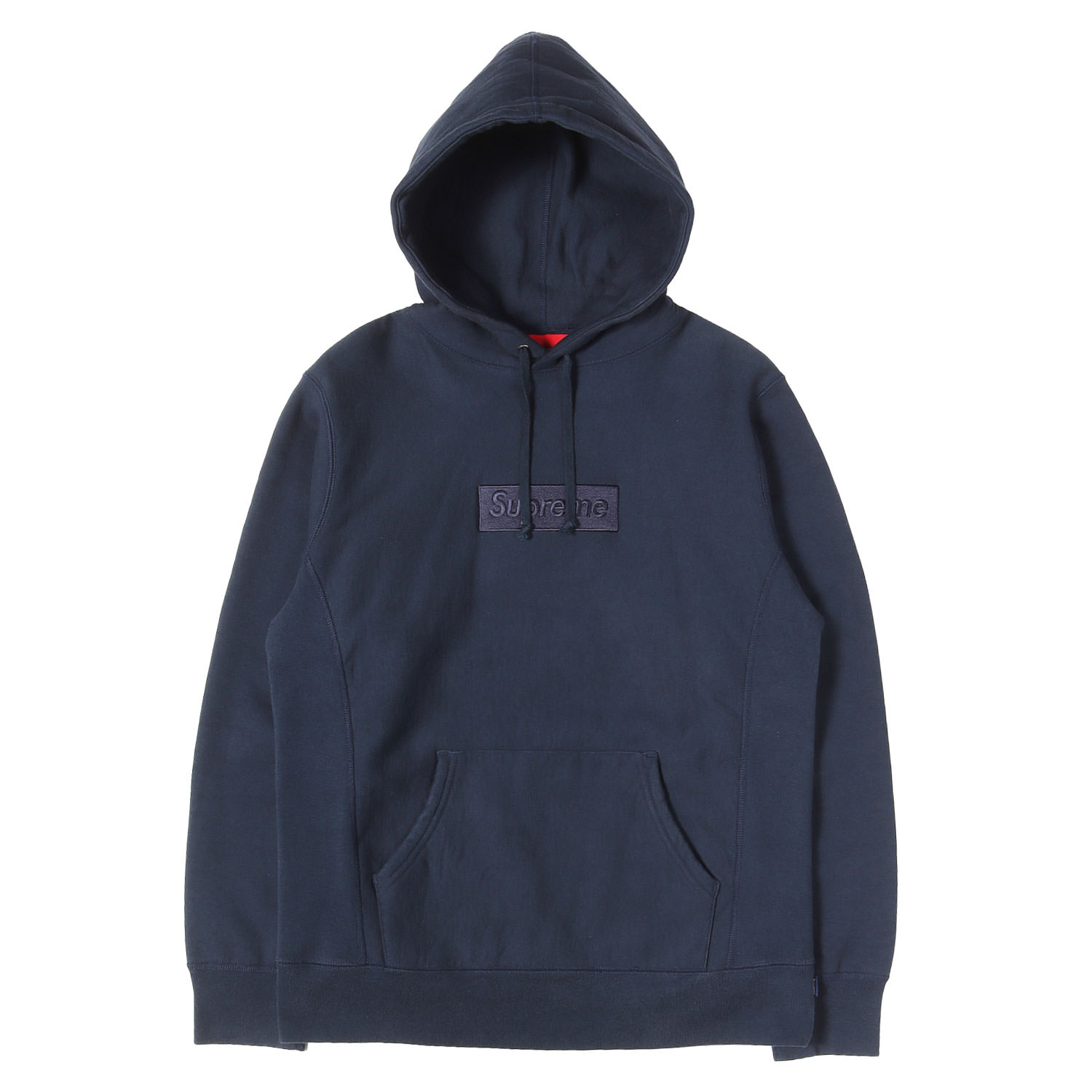 Supreme シュプリーム パーカー ネイビー 紺 サイズ:M トーナルボックスロゴ スウェットパーカー tonal Box Logo Pullover トップス フーディー プルオーバー