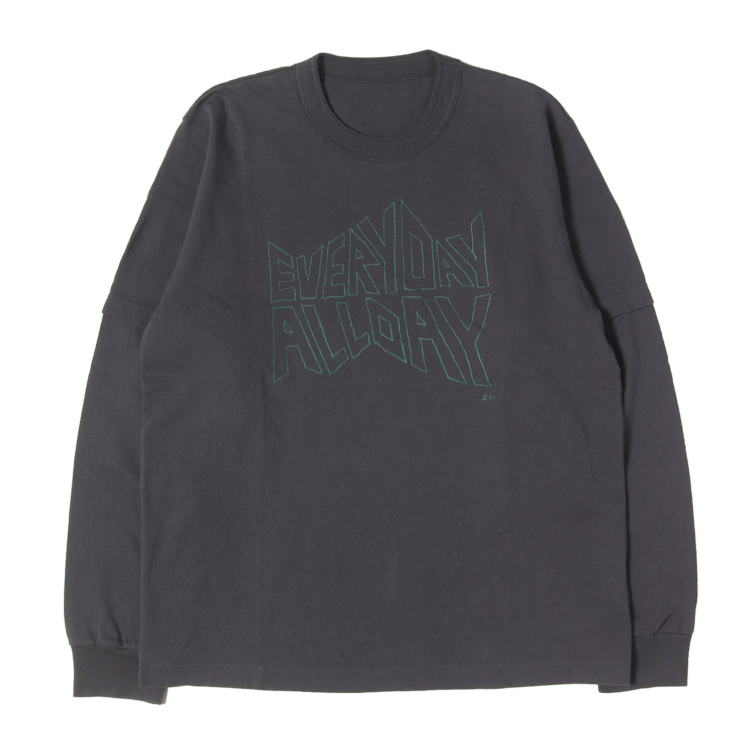 Sacai サカイ Tシャツ チャコールグレー サイズ:3 26SS Geoff McFetridge グラフィック ロゴ ロングスリーブ Tシャツ geoff sacai by Geoff Mcfetridge Print L/S T-Shirt 日本製 トップス カットソー 長袖