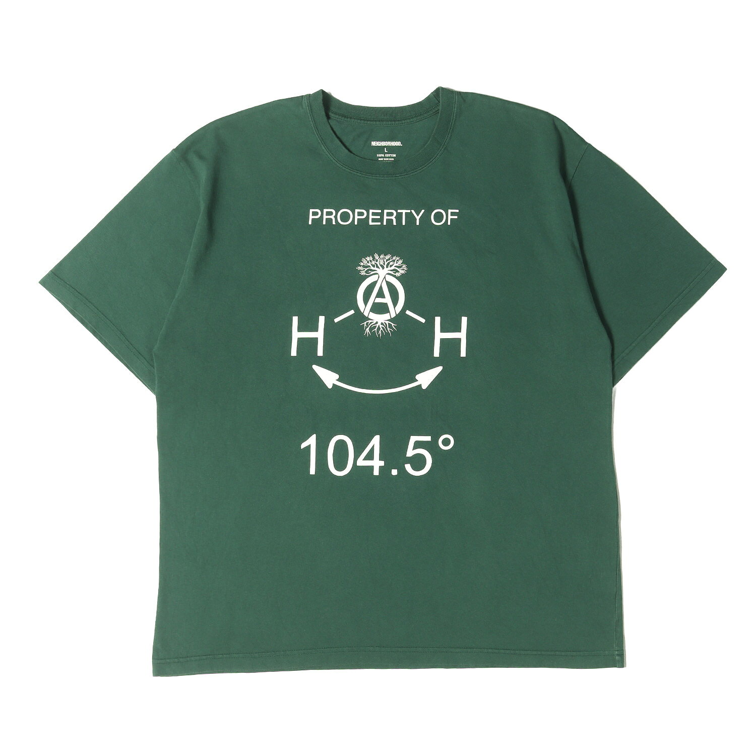 NEIGHBORHOOD ネイバーフッド Tシャツ グリーン サイズ:L 23AW SRL アイコンマーク Tシャツ トップス カットソー 半袖 日本製