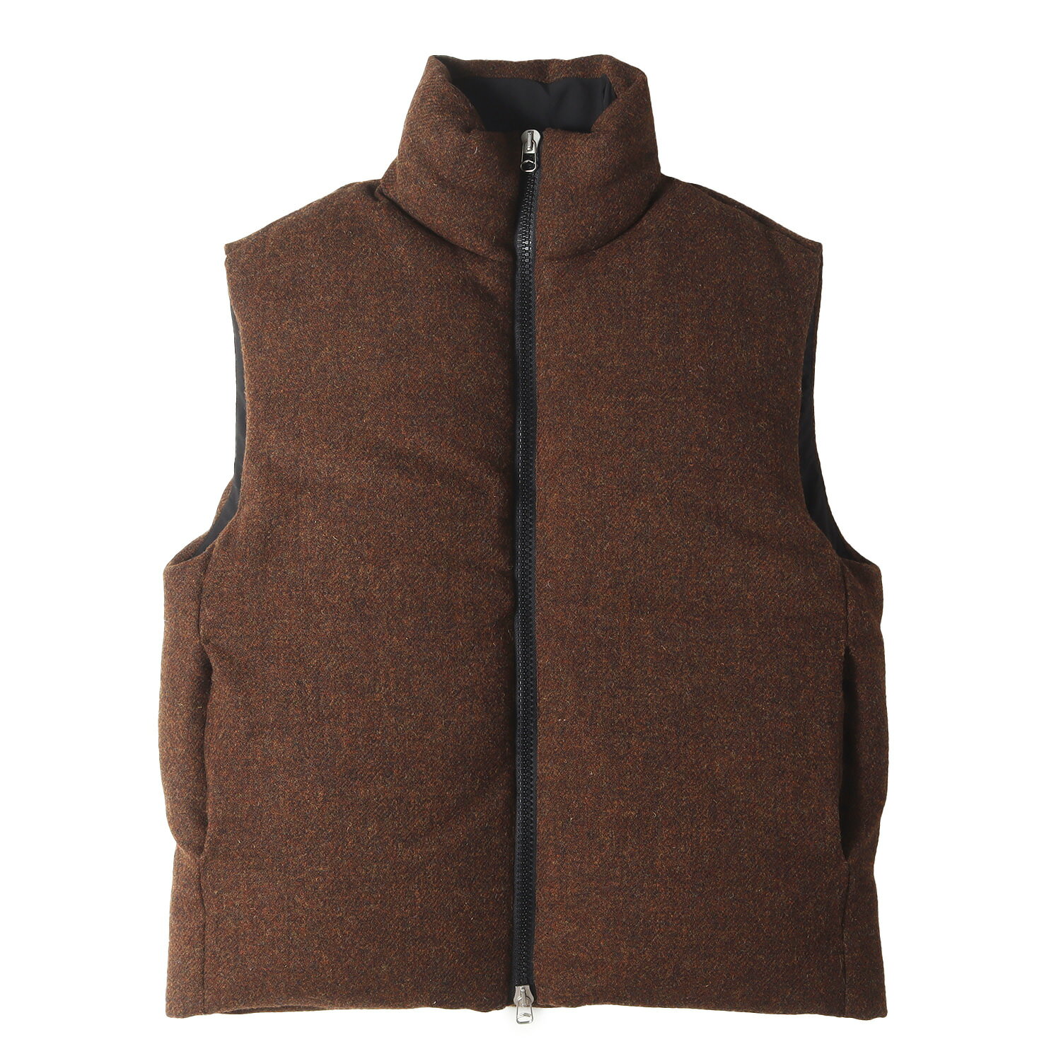 OAMC オーエーエムシー ベスト ブラウン サイズ:S 21AW HARRIS TWEED オーバーサイズ ツイード ダウンベスト INFLATE GILET HARRIS TWEED アウター ジャケット 上着