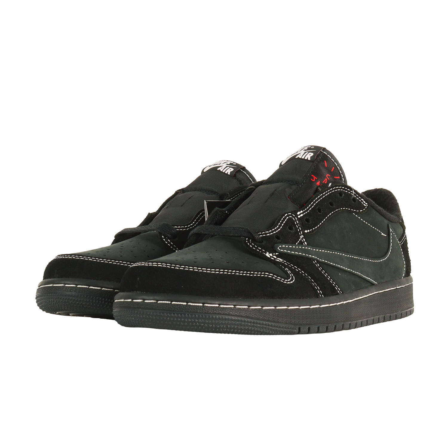Nike Talla: US 9 (27.0cm) Travis Scott Air Jordan 1 Low OG SP Black Phantom DM7866-001 Travis Scott Air Jordan Low Black Black Low Cut Sneakers Shoes Collab [Hombre] [K4896] — vista 2