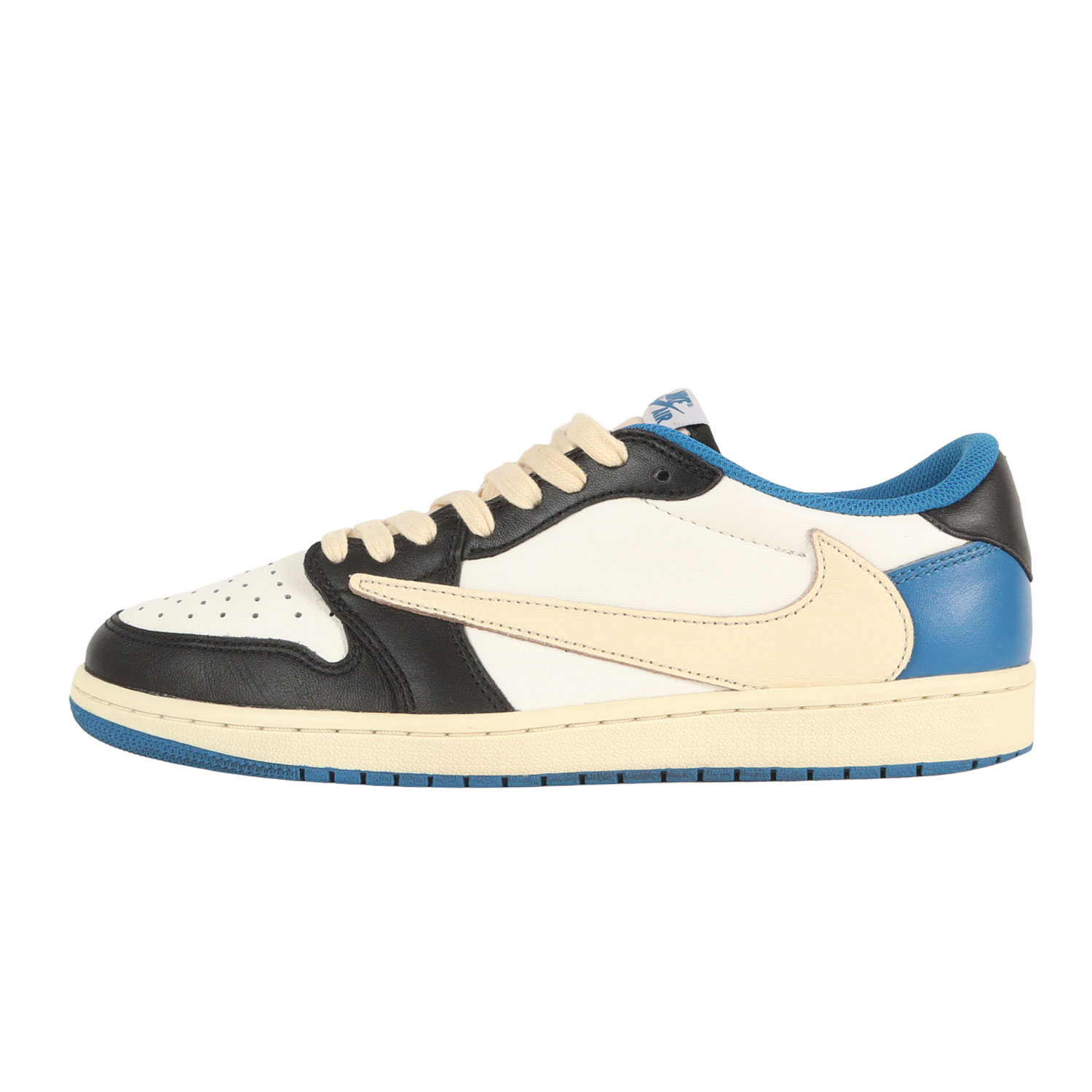 NIKE ナイキ サイズ:US10(28.0cm) Travis Scott fragment AIR JORDAN 1 LOW OG SP DM7866-140 トラビス・スコット フラグメントデザイン エアジョーダン ロー セイル×ミリタリーブルー ローカット スニーカー シューズ 靴 コラボ 別注