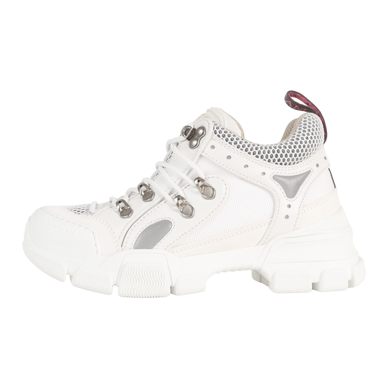 【人気モデル】GUCCI グッチ サイズ:35.5(23.0cm相当) フラッシュトレック レースアップ ダッド スニーカー Flashtrek ホワイト 白 ローカット シューズ 靴【レディース】【K4883】
