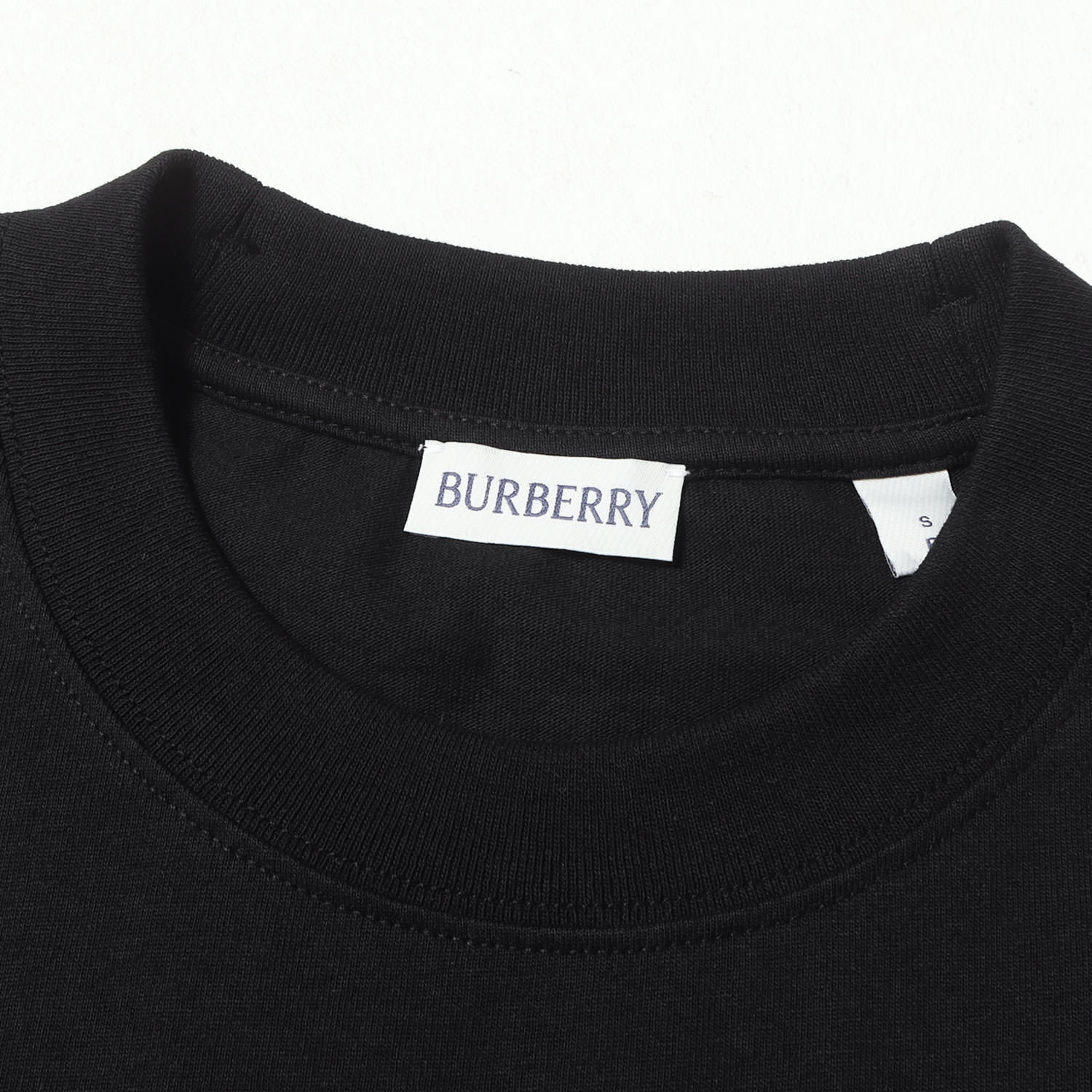 美品 BURBERRY バーバリー Tシャツ ブラック 黒 サイズ:S 26SS ラベル刺繍 クルーネック Check Labe beegle-10300845 ブランド古着のBEEGLE by Boo-Bee サンプル画像3