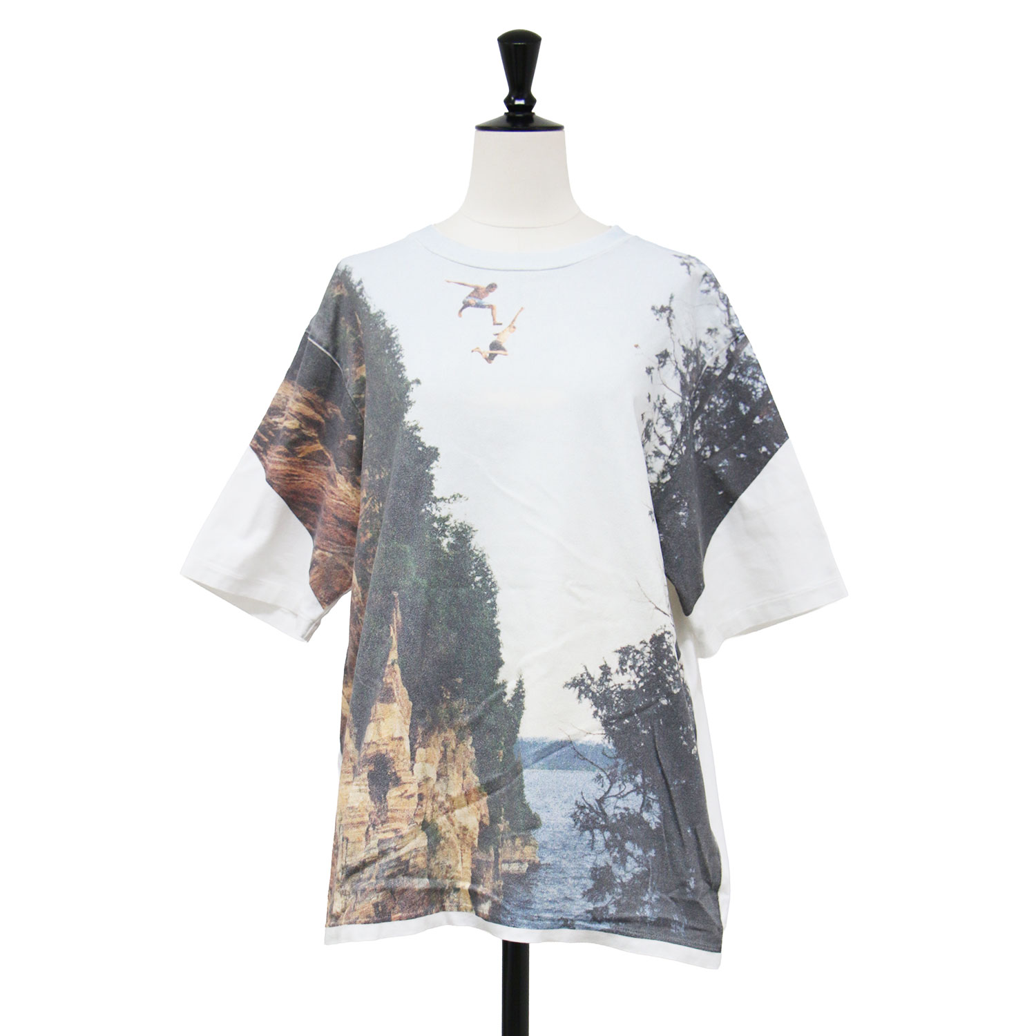 JANE SMITH ジェーンスミス Tシャツ ホワイト 白 サイズ:S 24春夏 グラフィックプリント 半袖 Tシャツ TIM BARBER Untitled (red rocks) S/S T-SHIRT クルーネック トップス カットソー 日本製【レディース】【中古】【K4888】