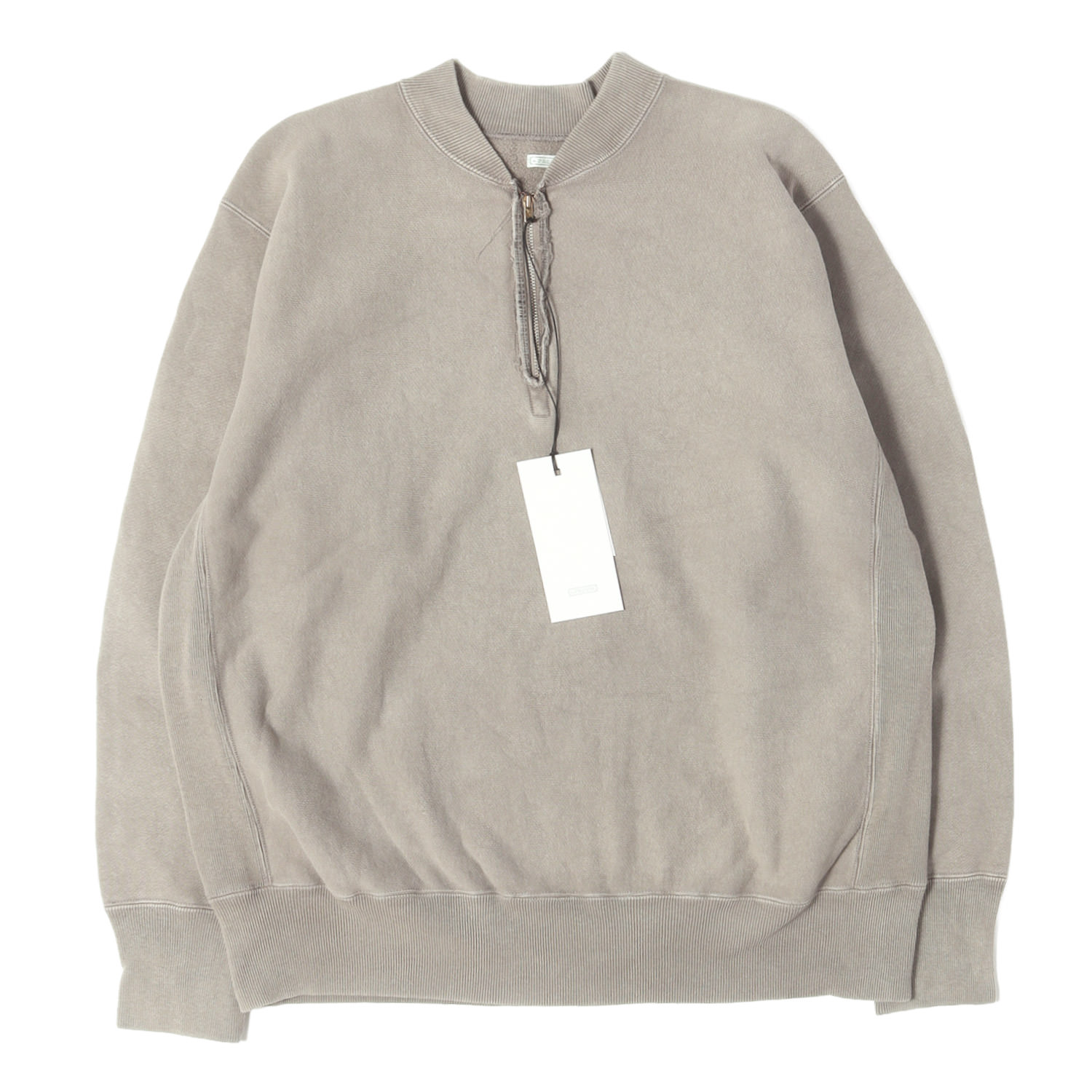 A.PRESSE アプレッセ スウェット チャコール サイズ:3 25AW ヴィンテージ加工 ハーフジップ スウェットシャツ Vintage Half Zip Rib Collar Sweatshirt 日本製 トップス トレーナー【メンズ】【中古】【K4933】