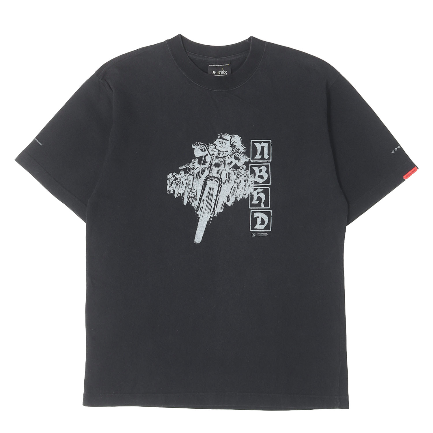 NEIGHBORHOOD ネイバーフッド Tシャツ ブラック 黒 S 00s バイカー グラフィック クルーネック Tシャツ 00年代 アーカイブ トップス カットソー 半袖【メンズ】【中古】【K4930】