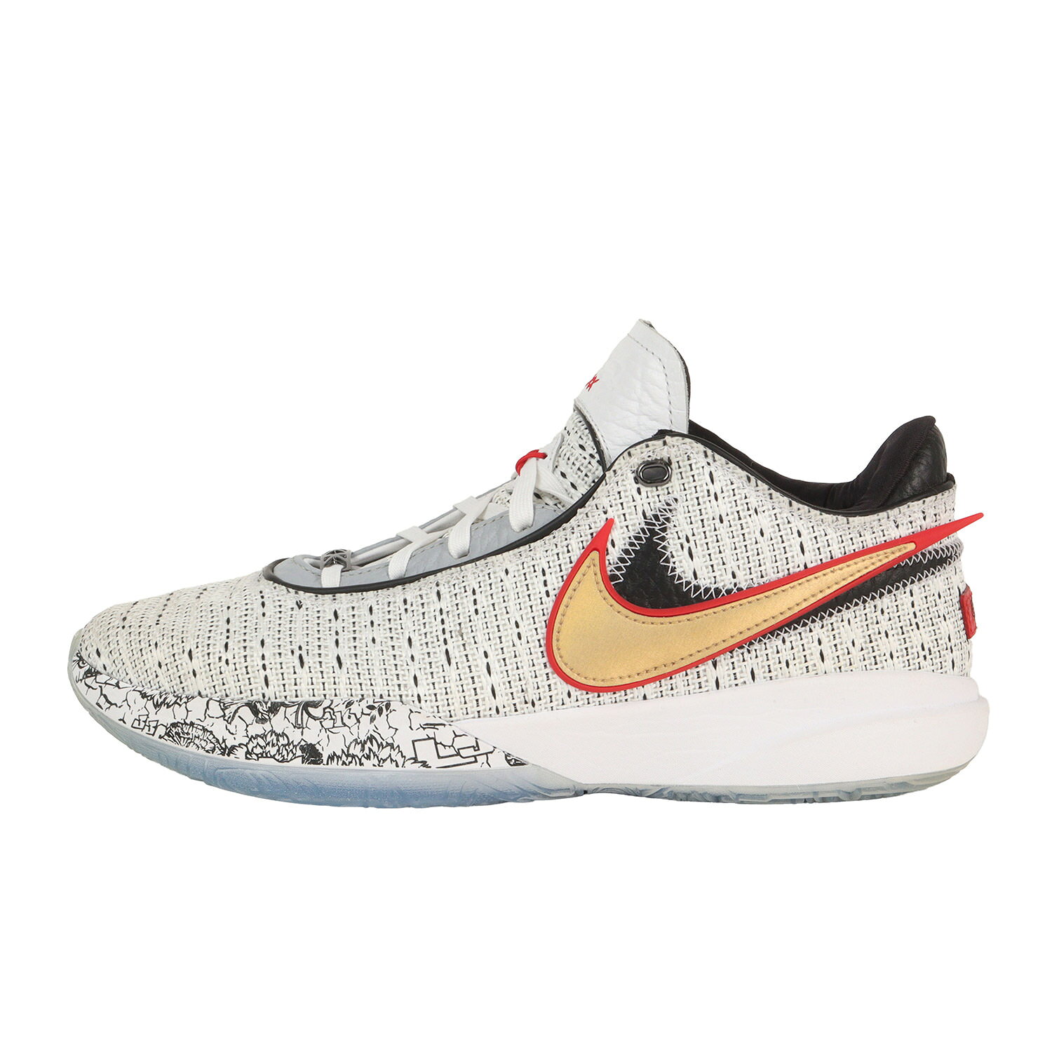 NIKE ナイキ US10(28.0cm) LEBRON 20 EP DJ5422-100 レブロン20 ホワイト メタリックゴールド ローカット スニーカー シューズ 靴