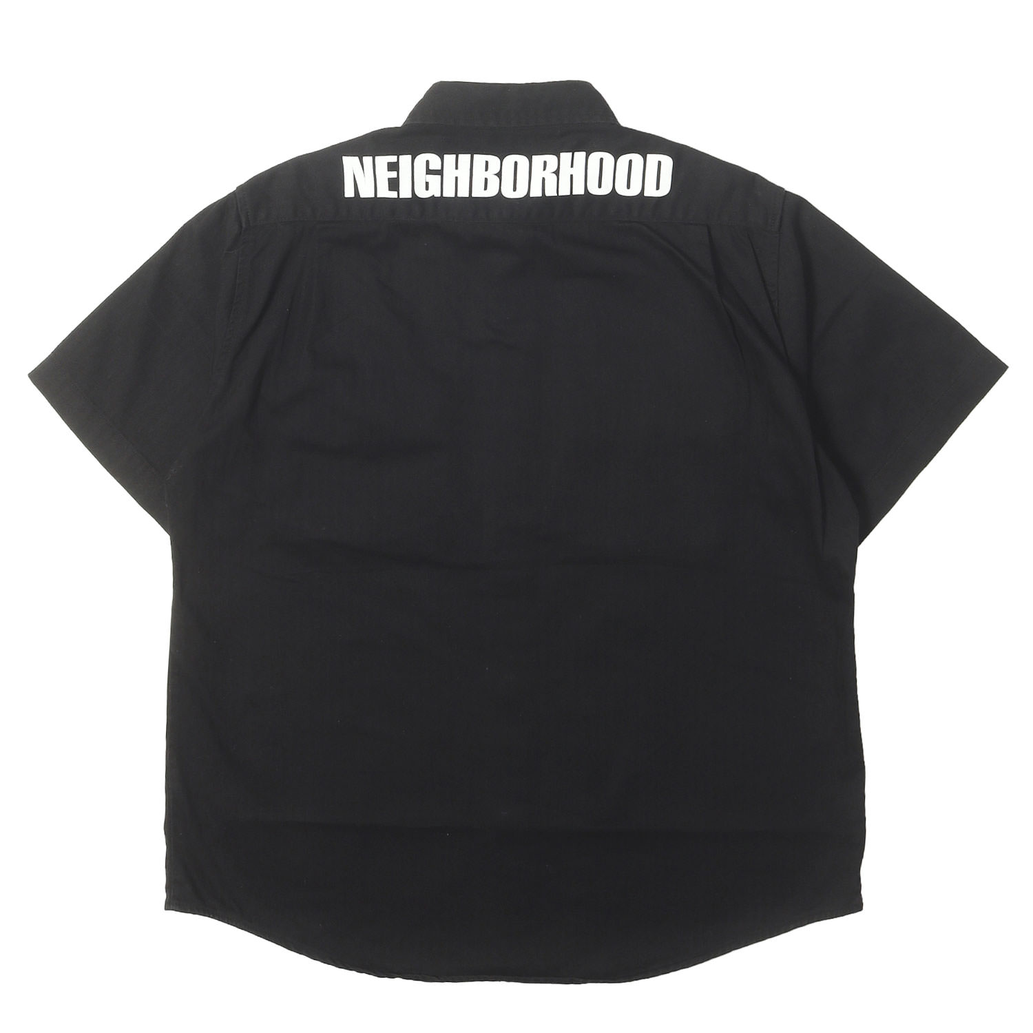 NEIGHBORHOOD ネイバーフッド シャツ ブラック 黒 M 90s バックヨークロゴ HBT 半袖シャツ 90年代 アーカイブ トップス カジュアルシャツ【メンズ】【中古】【K4931】